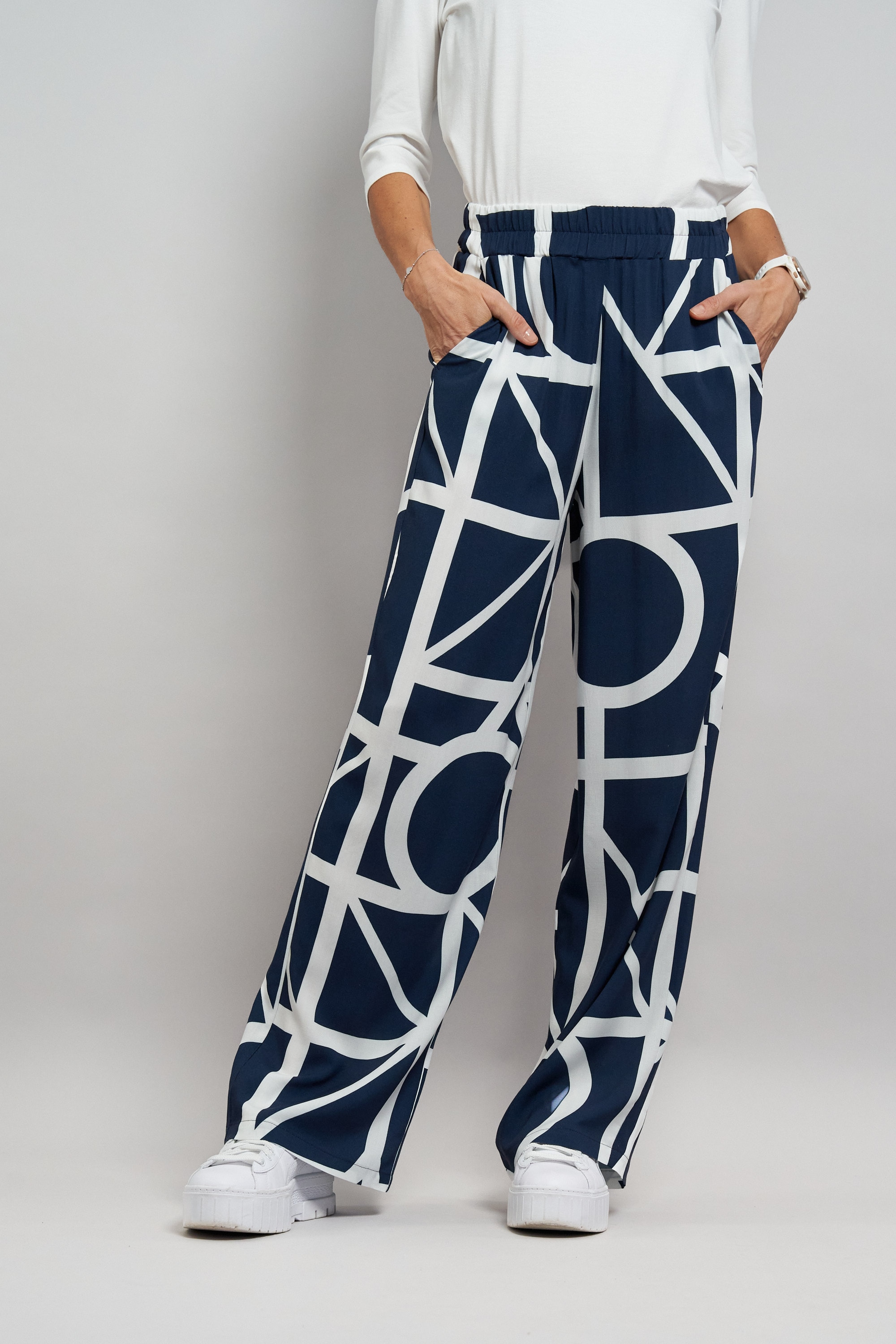 Seidel Moden Stoffhose »Otto exclusiv«  mit grafischem Muster und weitem Schnitt - MADE IN GERMANY