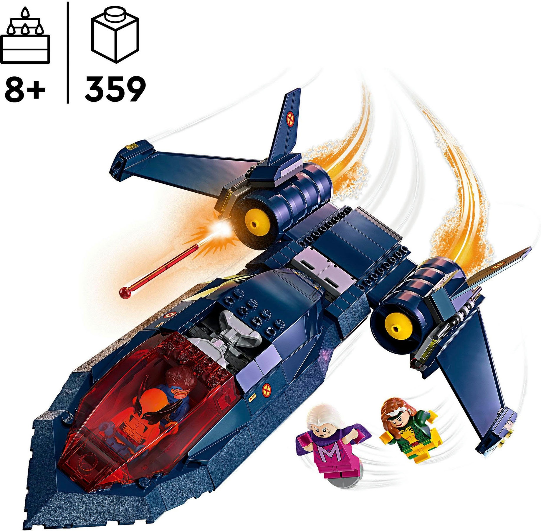 LEGO® Konstruktionsspielsteine »X-Jet der X-Men (76281), LEGO Super Heroes«, (359 St.), Made in Europe