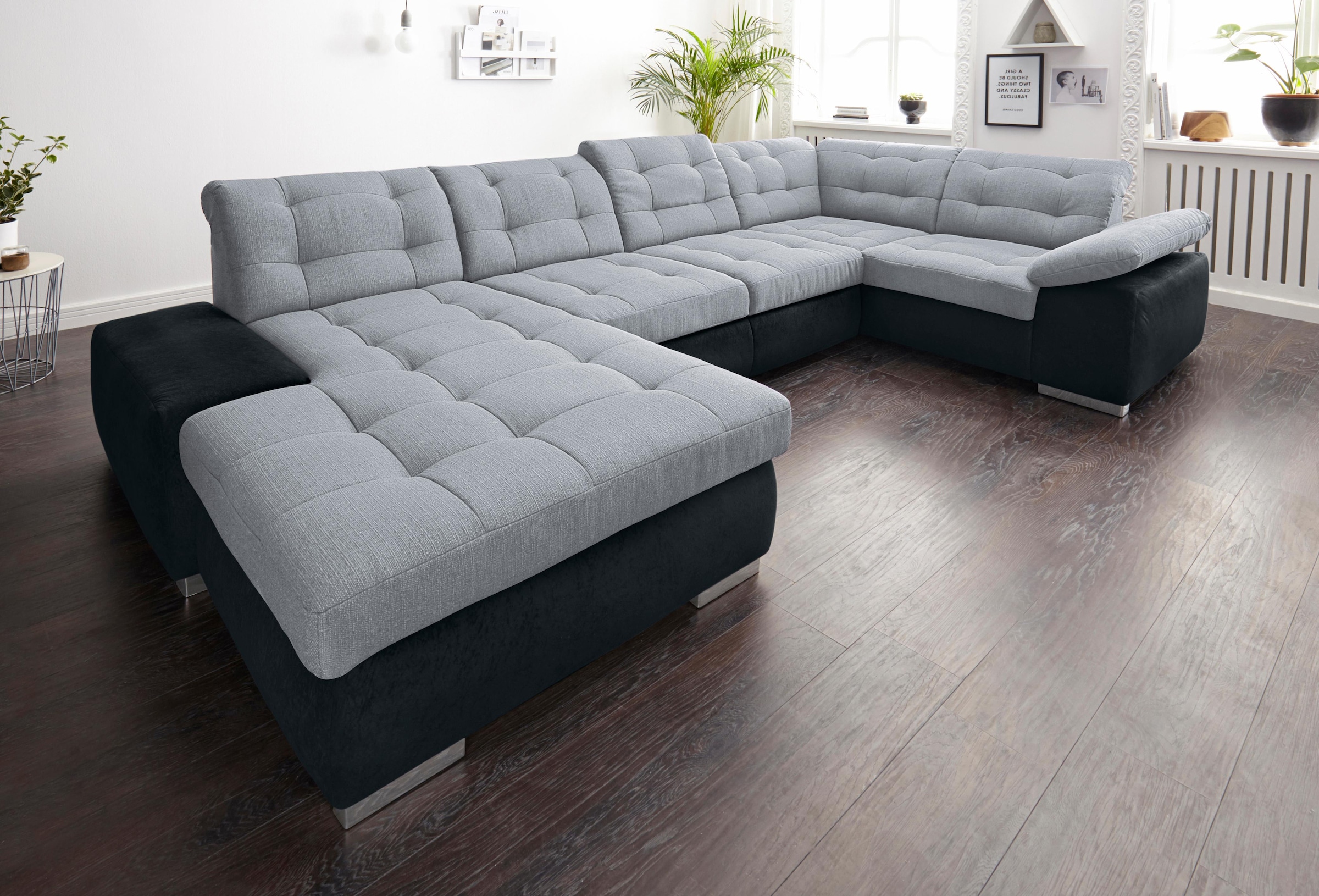 sit&more Wohnlandschaft »Ontario U-Form« XXL, wahlweise mit Bettfunktion günstig online kaufen