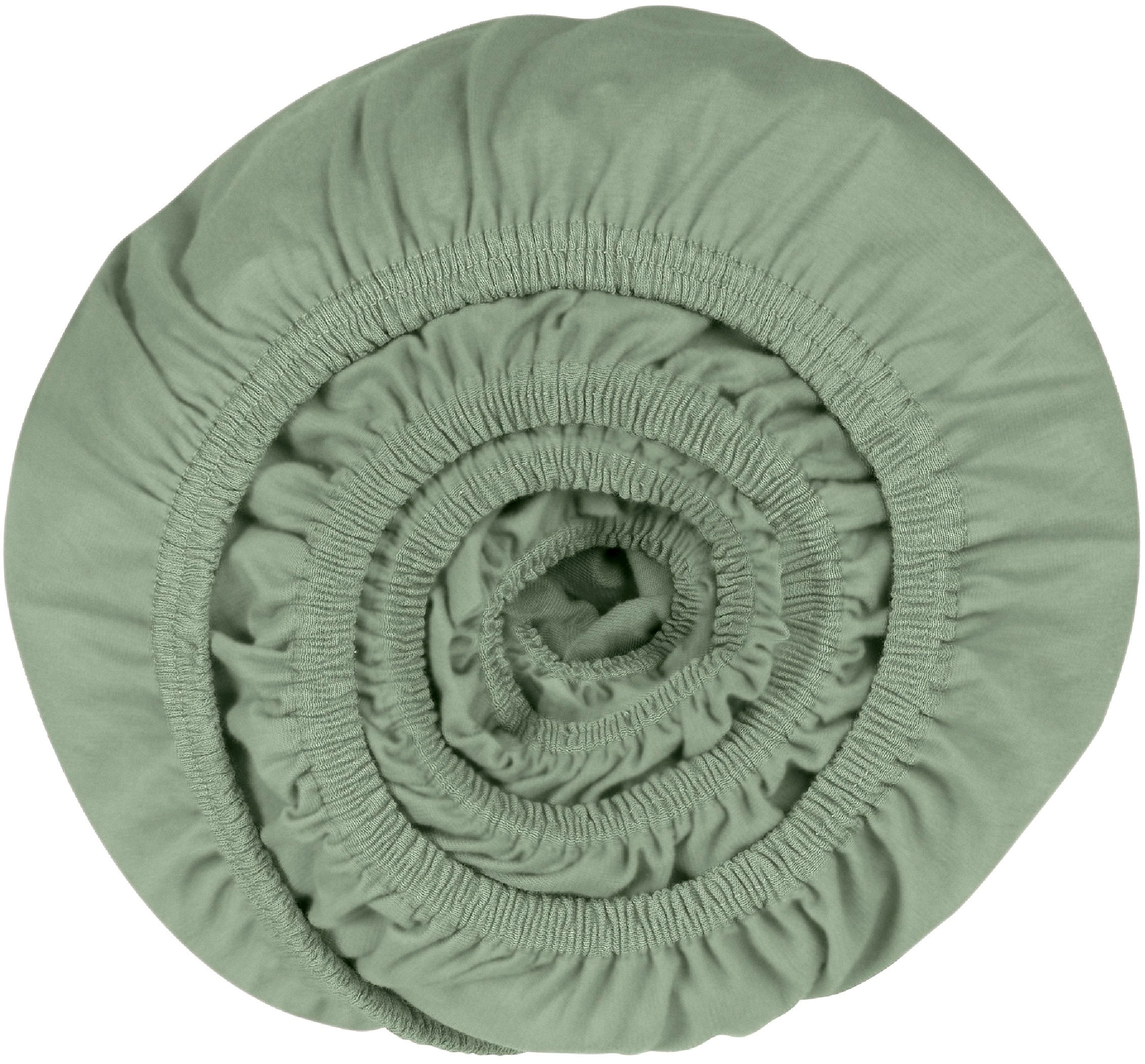 Schiesser Spannbettlaken »Jessi aus 100% Baumwolle«, für Matratzen bis zu 22 cm Höhe, MADE IN GREEN by OEKO-TEX®
