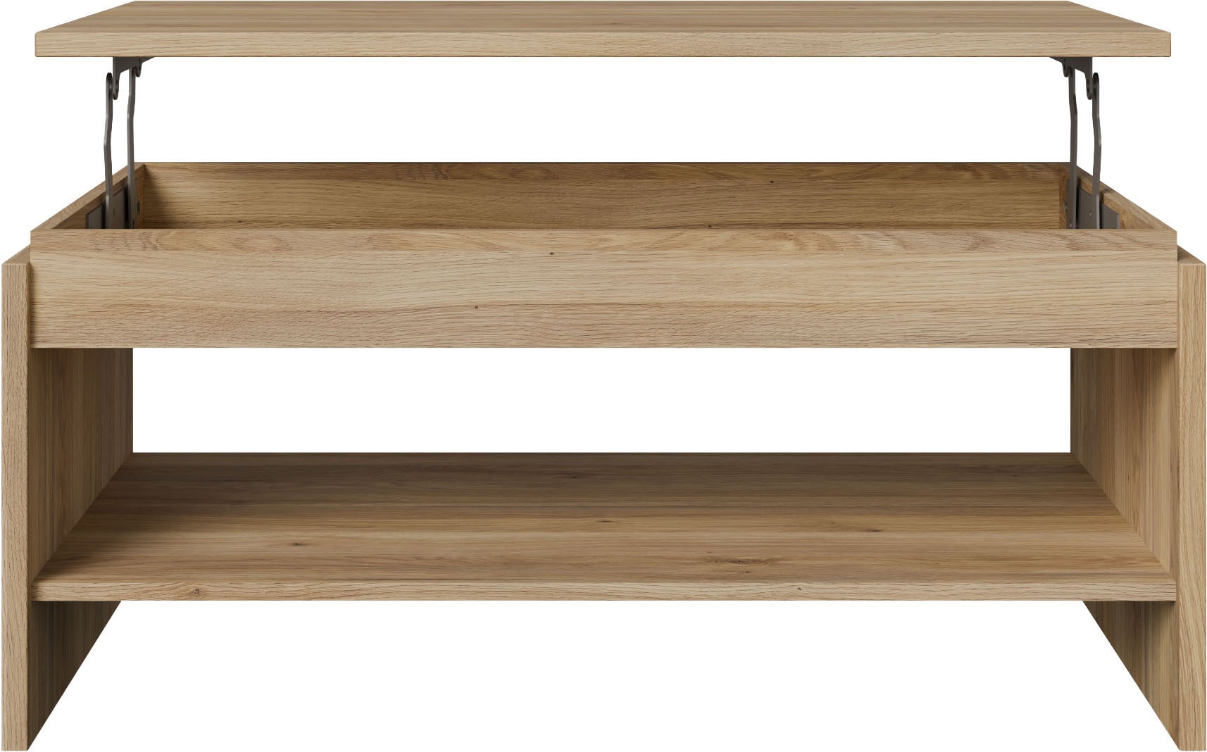 FORTE Couchtisch »Couchtisch, Ablage, Stauraum, als Esstisch nutzbar« höhenverstellbar, B/H/T 100/45,7/56 cm