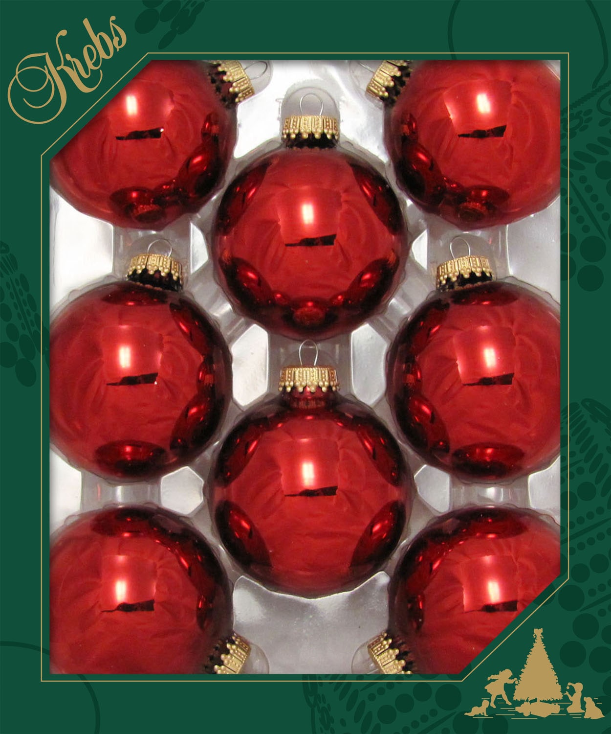 Weihnachtsbaumkugel 8 Lauscha Christbaumschmuck, Krebs Christbaumkugeln rot, Glas«, »CBK70159, Weihnachtsdeko Glas St.) (Set, bestellen