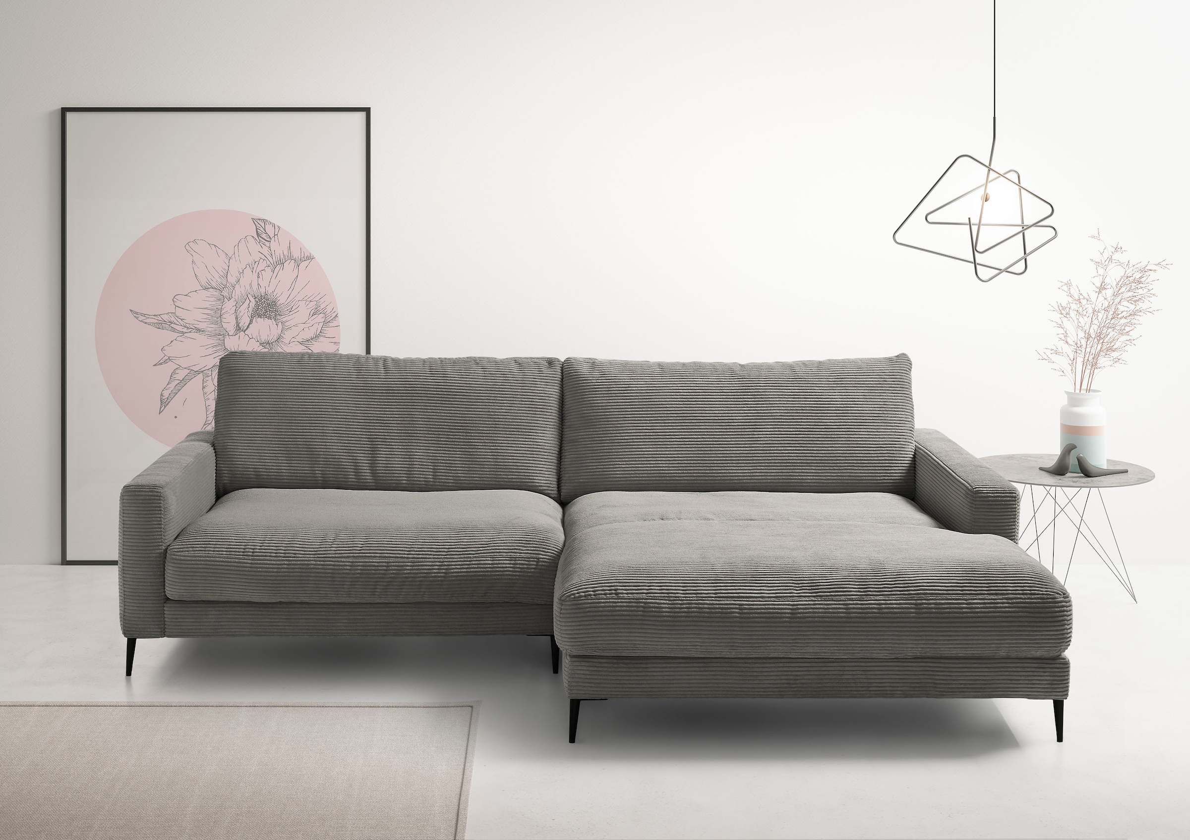 Home affaire Ecksofa »Downtown, B/T/H: 272/190/84 cm L-Form« weicher Sitzko günstig online kaufen