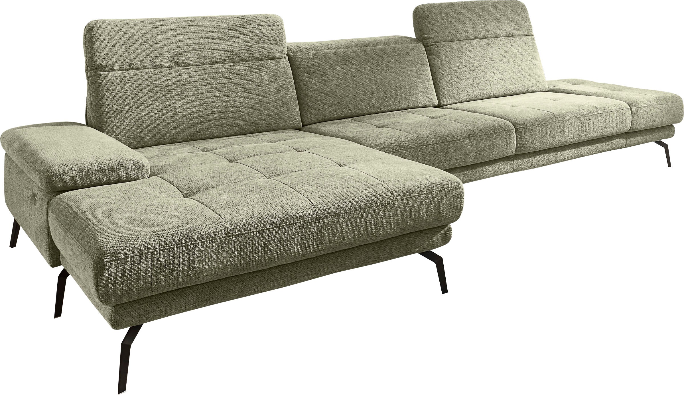 Die PlanBar Ecksofa »MP-IN20126 L-Form mit Federkern-Polsterung«, mit Kopft günstig online kaufen