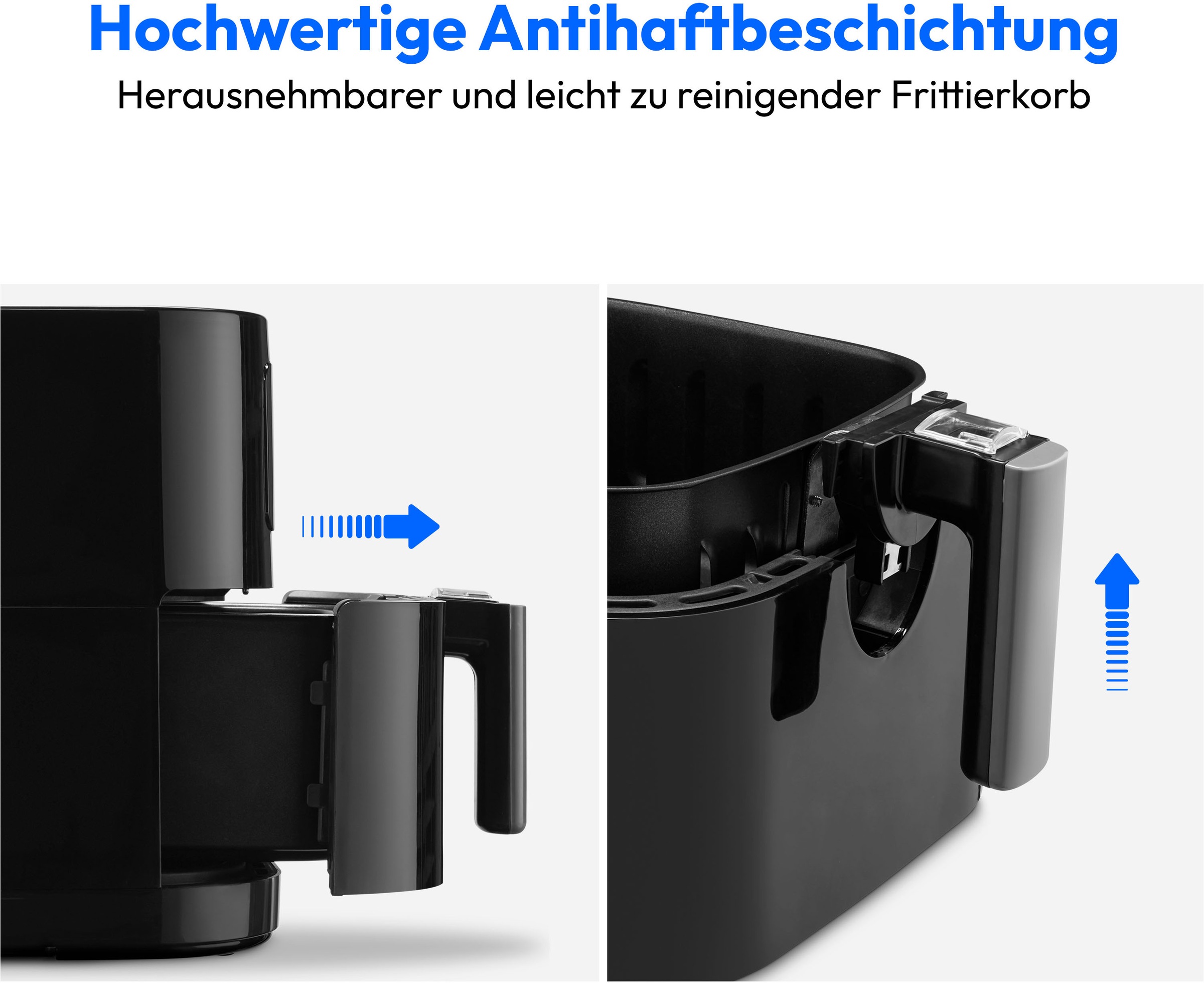 Medion® Heißluftfritteuse »MD11740  E40 XL, Nutzinhalt 5,2 L; Korb in Korb«, 2000 W, digitales Bedienfeld, 9 Automatikprogramme
