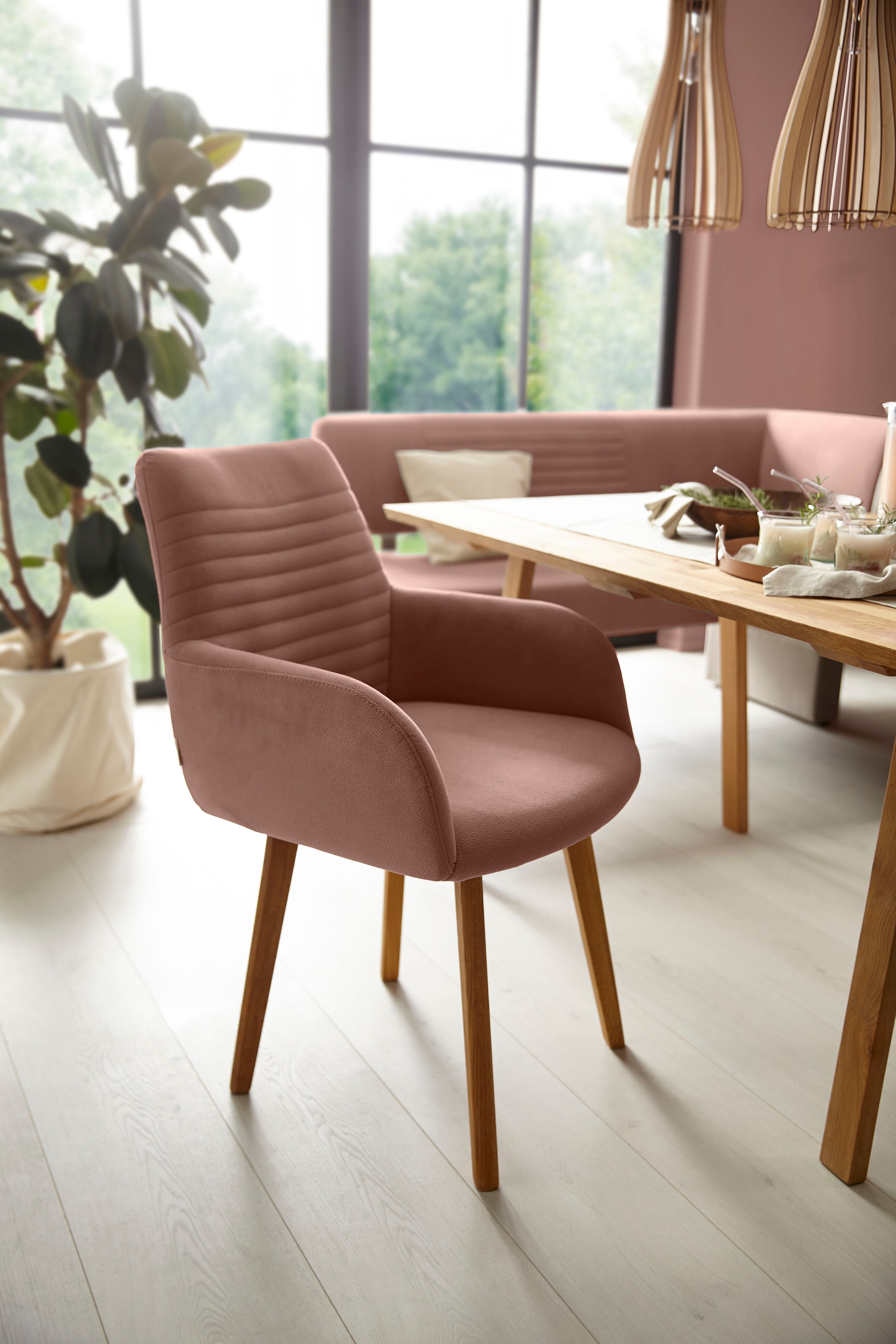 OTTO products Armlehnstuhl »Alessja« (Set) 2 Stk.Bezug aus Microfaser, Gest günstig online kaufen