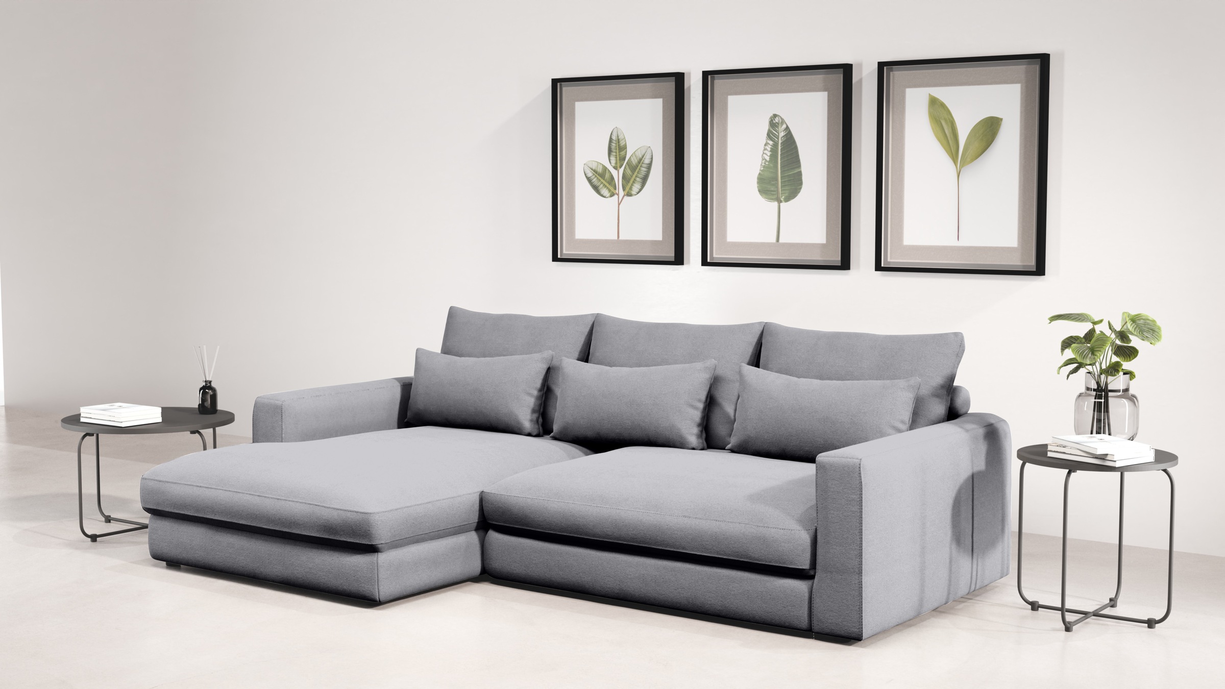 Home affaire Ecksofa »Darwin, viele Kissen, extra tiefe Sitzfläche, 271/89/ günstig online kaufen