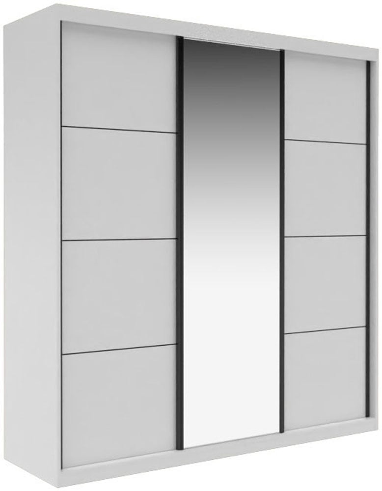 OTTO home Schwebetürenschrank »Tonara Schrank, Kleiderschrank, Schiebetürenschrank« inklusive Spiegeltür, 2 Kleiderstangen & 4 Schubkastenauszügen