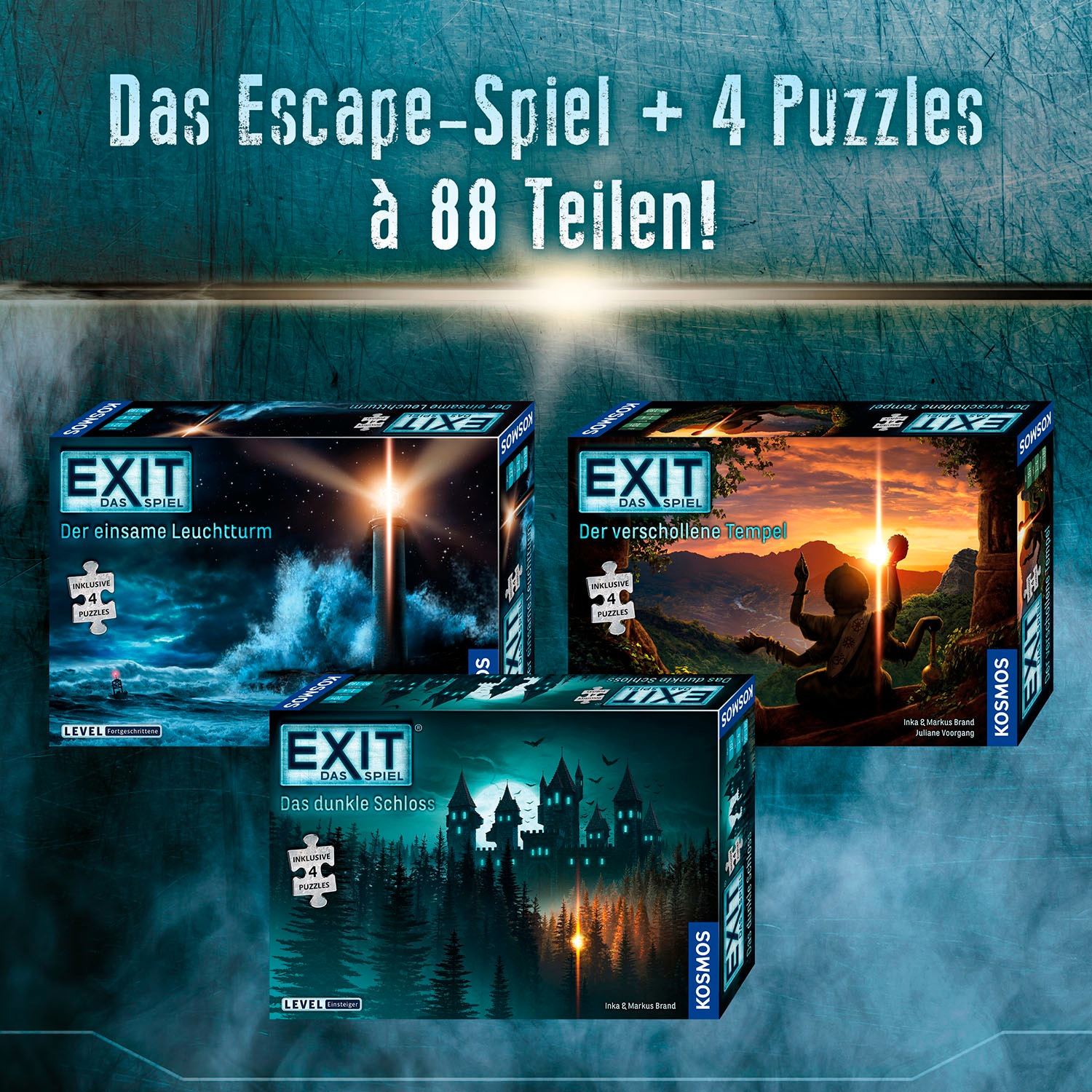 Kosmos Spiel »EXIT® Das Spiel + Puzzle Das dunkle Schloss«, Made in Germany
