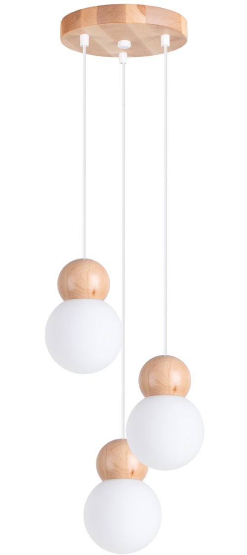 SOLLUX lighting Hängeleuchte »Hängeleuchte PEKKA 3P weiß/naturfarbenes Holz günstig online kaufen