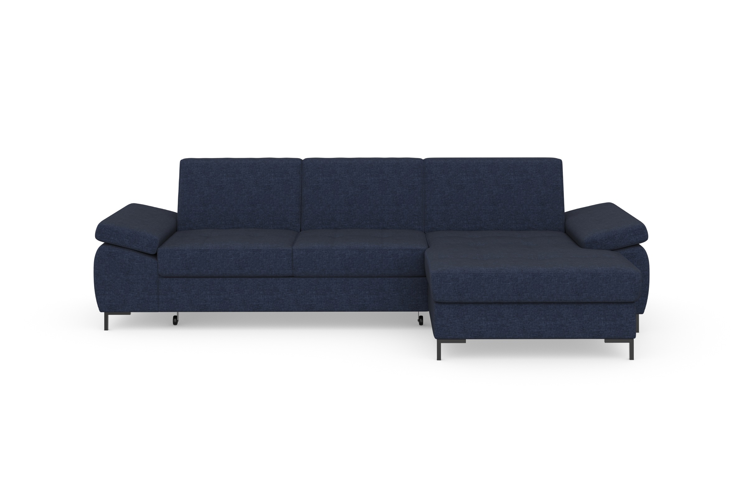 DOMO collection Ecksofa »Capelo, komfortabel, klare Linien zeichnen dieses Design aus, L-Form«, mit Armteilverstellung, wahlweise mit Bettfunktion, Federkern