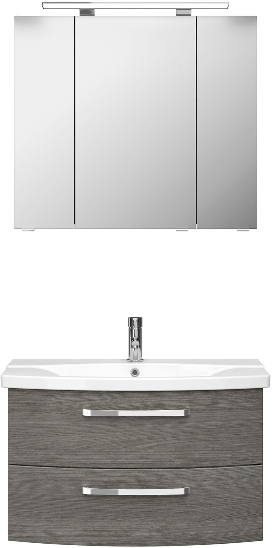 Saphir Badmöbel-Set »Serie 4010 2-teilig Keramik-Waschtisch mit LED-Spiegel günstig online kaufen