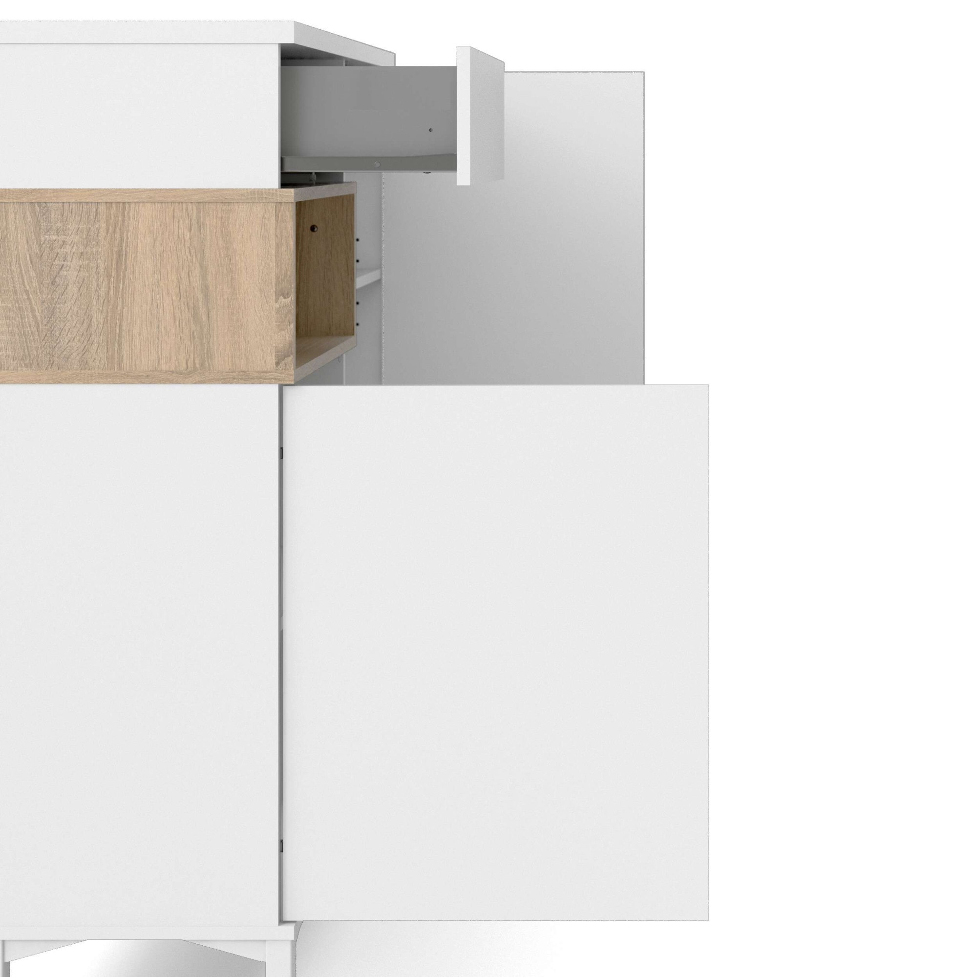 INOSIGN Highboard »Roommers, Anrichte, Stauraum, Sideboard«, Kommode, Höhe 118 cm, Breite 88,7 cm, 1 offenes Fach mit Rahmen-Optik