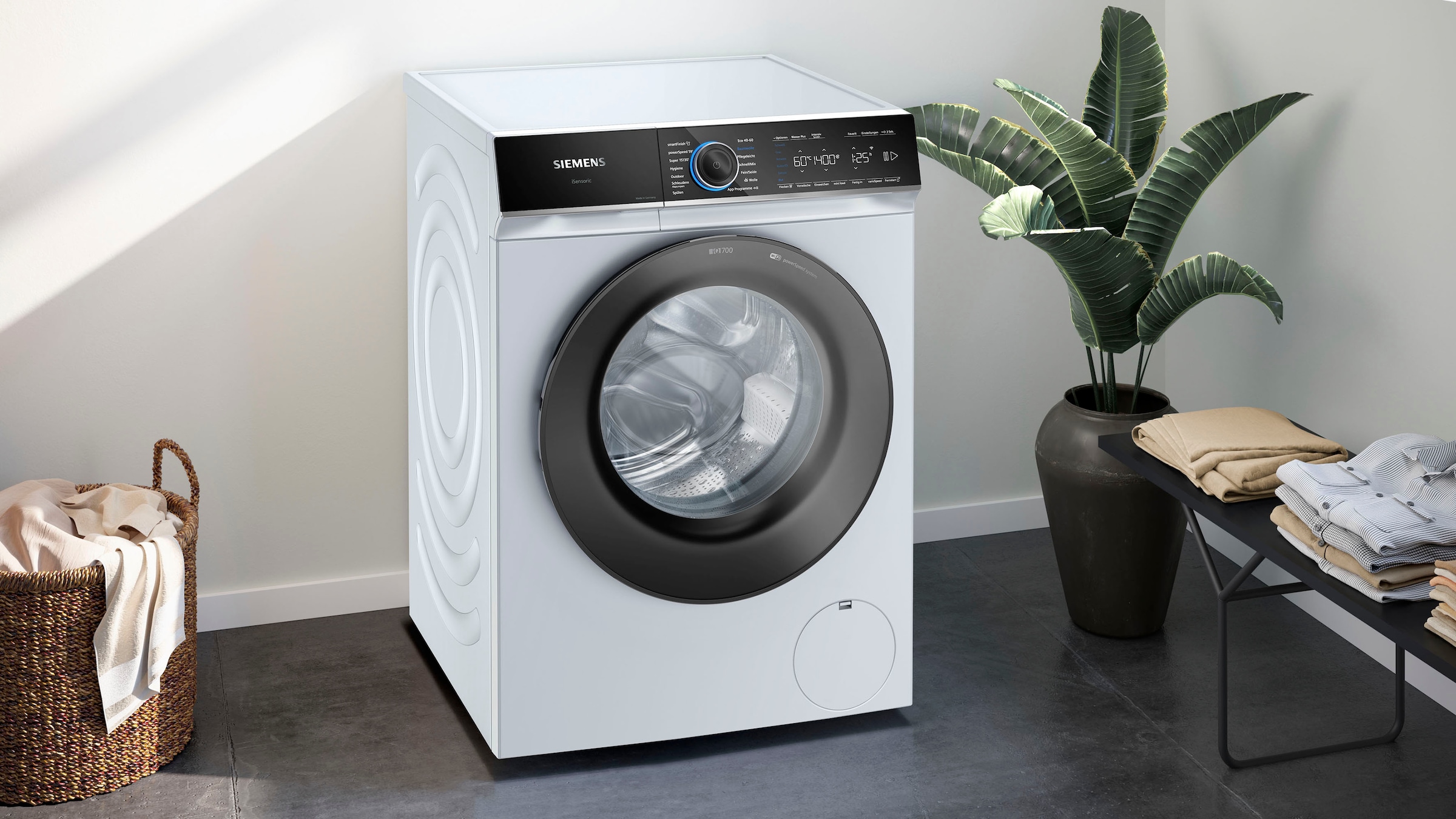Dampf Waschmaschine – SIEMENS WG44B2040, online kg, glättet 1400 smartFinish 9 sämtliche »WG44B2040«, dank Knitterfalten U/min, kaufen