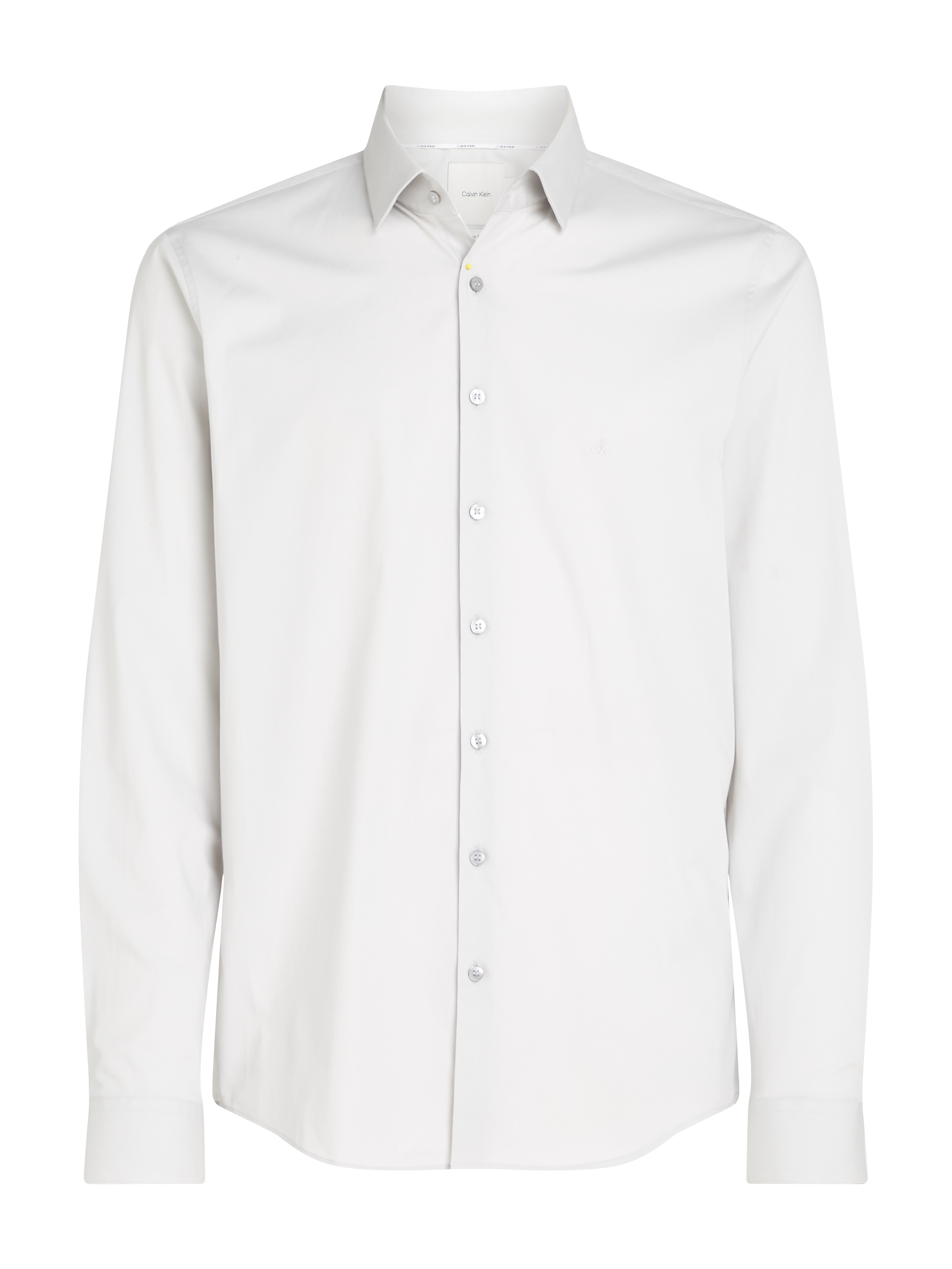 Calvin Klein Businesshemd »POPLIN STRETCH SLIM SHIRT«, mit Kentkragen, Logoprint auf Brusthöhe