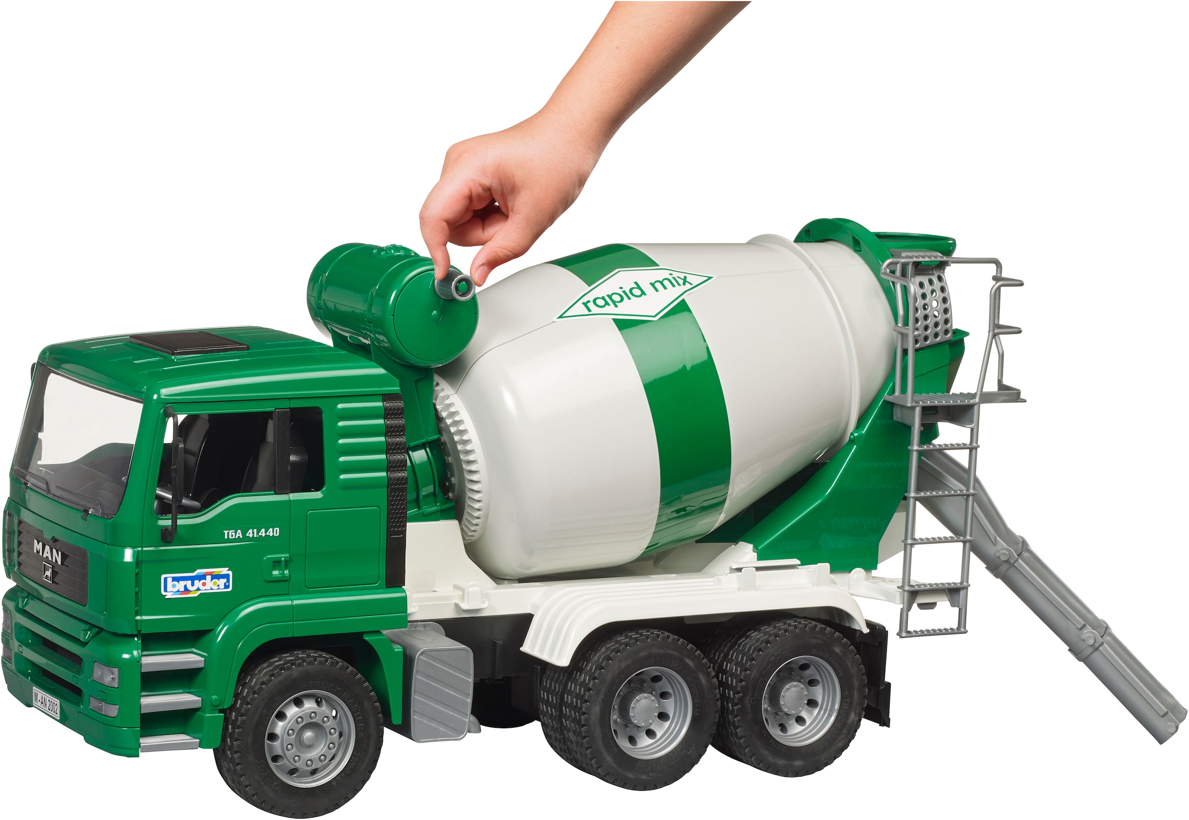 Bruder® Spielzeug-LKW »MAN TGA Betonmisch-LKW rapid mix (02739)« Made in Europe