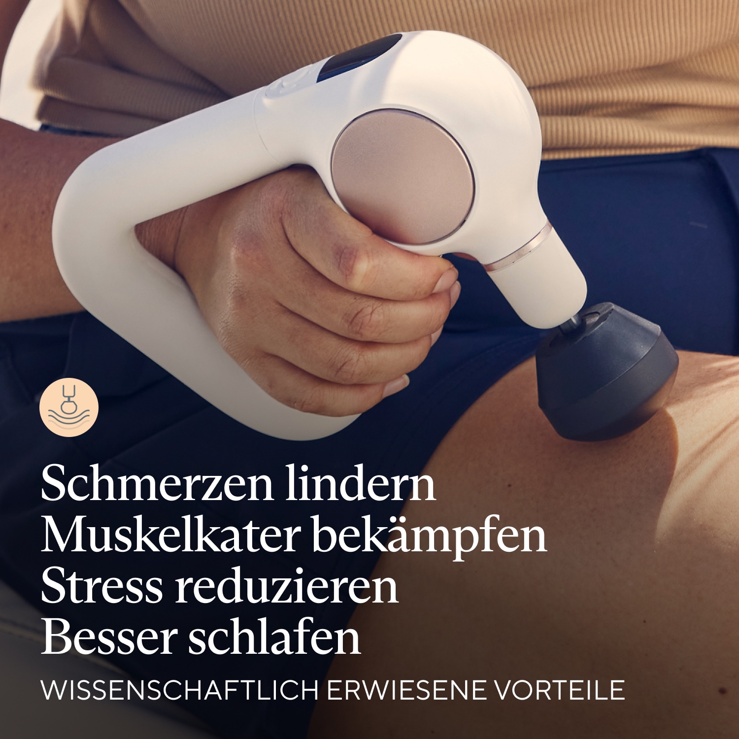 Therabody Massagepistole »Theragun Sense, Stressreduktion, Schmerzlinderung, Erholung«, geführte Atemübungen inkl. TheraMind Klang Therapie