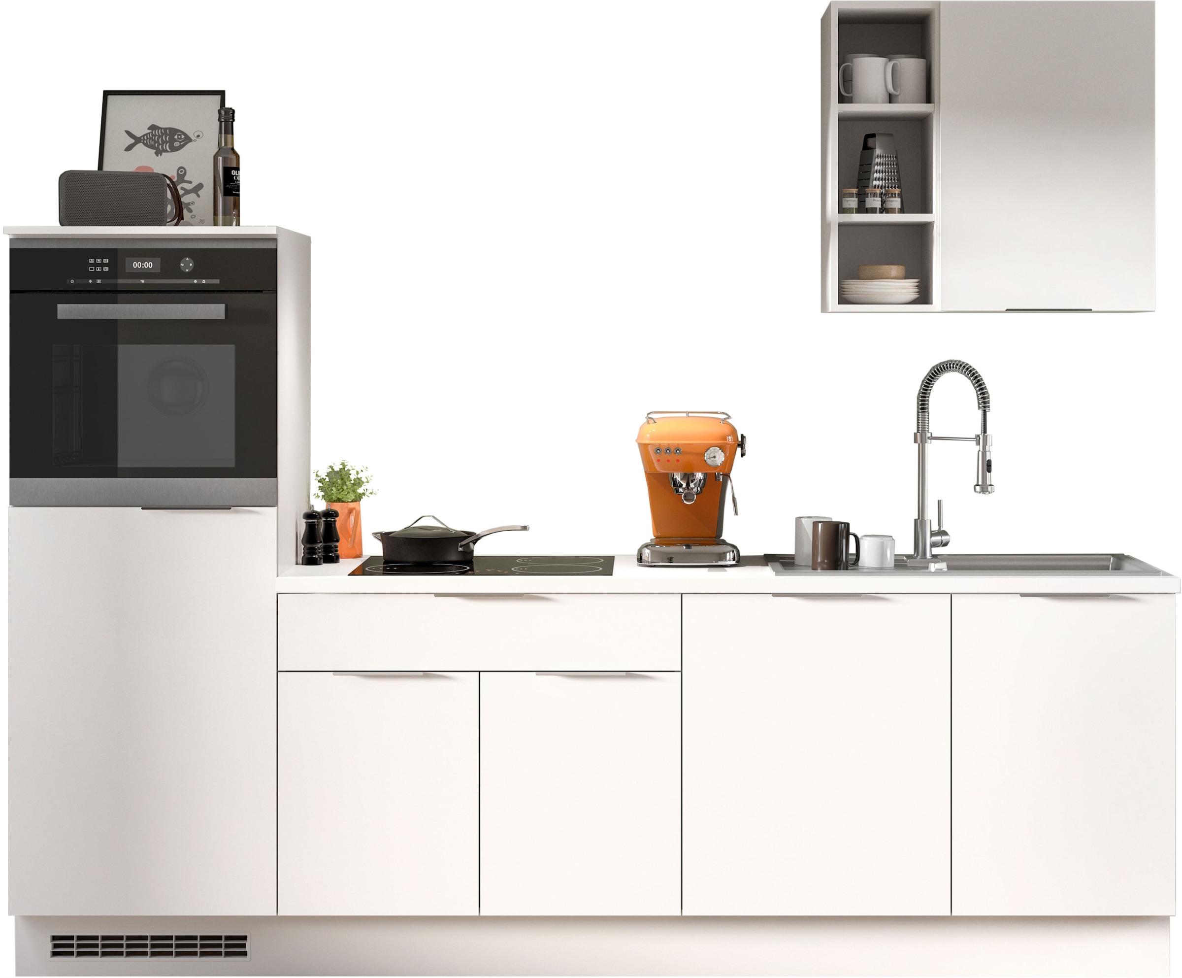 KOCHSTATION Küchenzeile »KS-Lulea«, Breite 260 cm, ohne E-Geräte, mit 3 cm günstig online kaufen