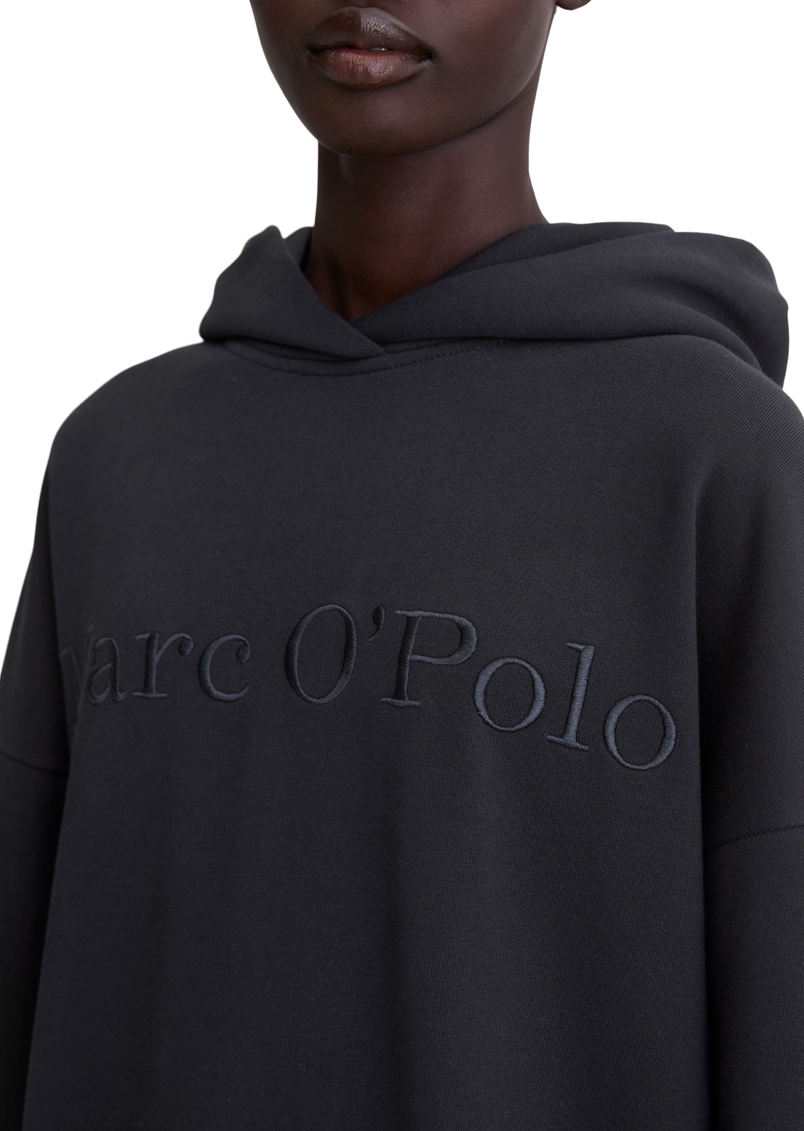 Marc O'Polo Sweatkleid »mit Kapuze« Ton-in-Ton-Markenstickerei