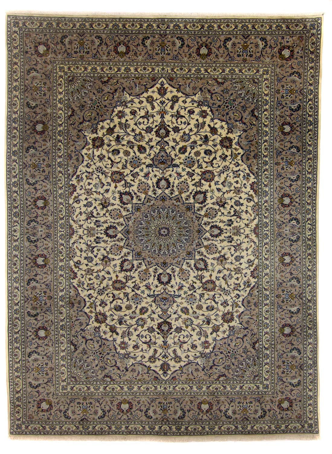 morgenland Wollteppich »Keshan Medaillon Beige chiaro 335 x 247 cm«, rechte günstig online kaufen