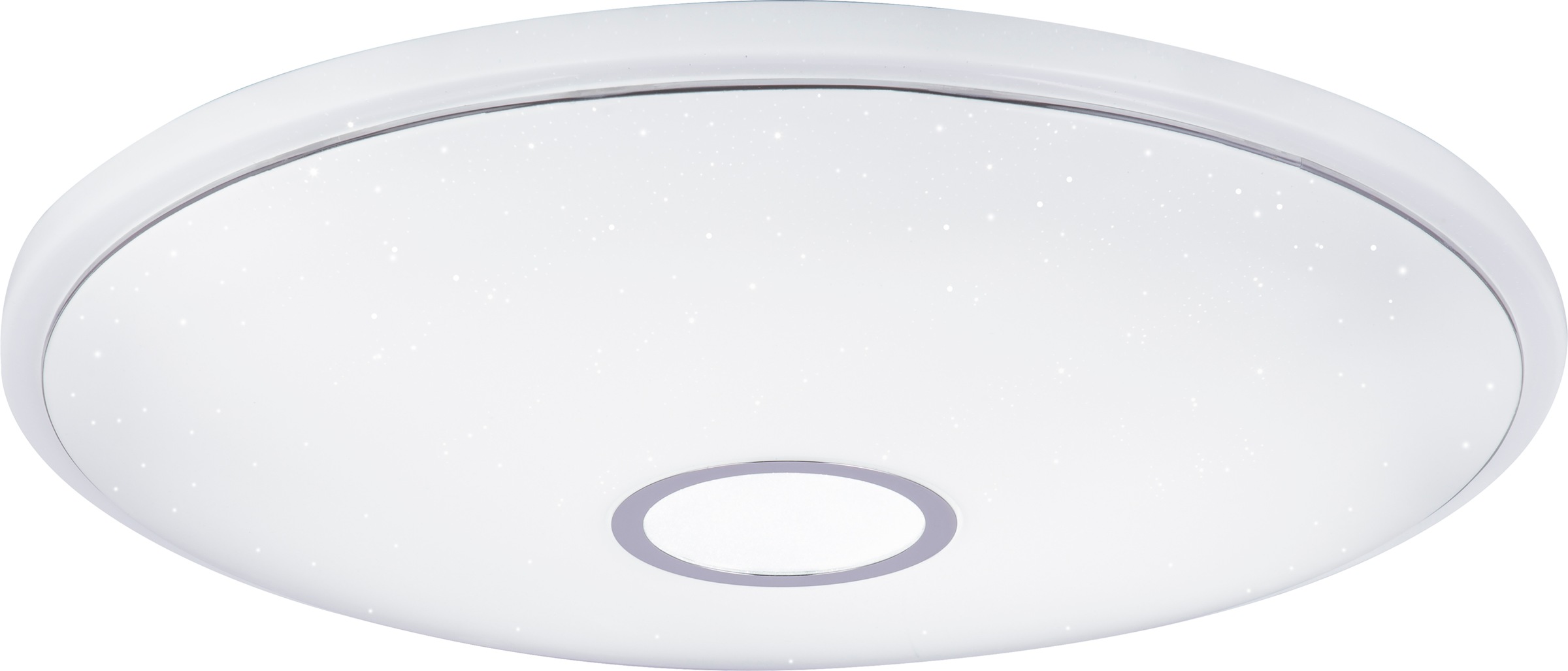 GLOBO LIGHTING Deckenleuchte »CONNOR« LED-Modul 1 Stk. Deckenleuchte Weiß/Opal, Chromring, RGB, SmartLight, LED 30W