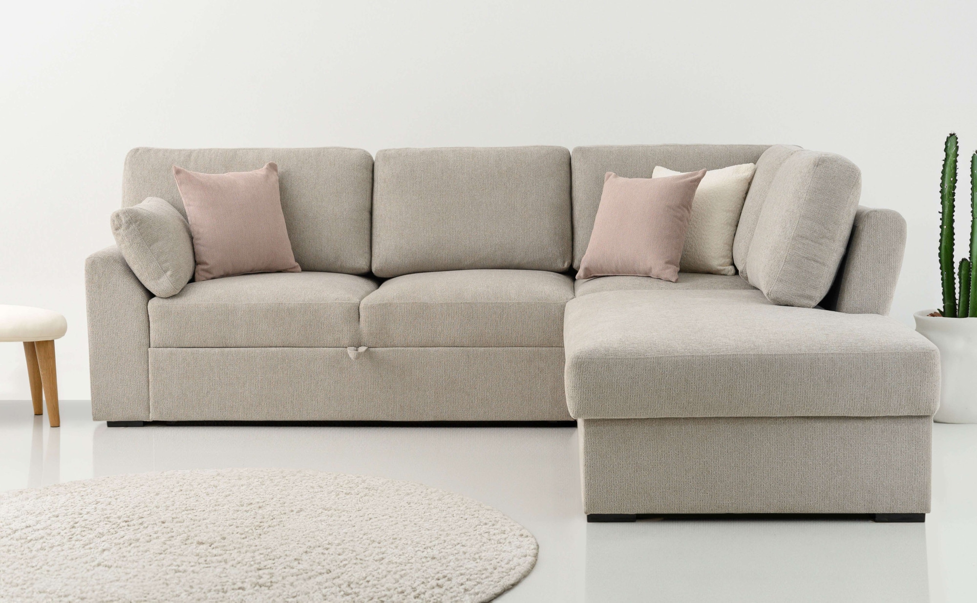 Home affaire Ecksofa Citry, Breite 242 cm, Chenille, Bettfunktion, Bettkast günstig online kaufen
