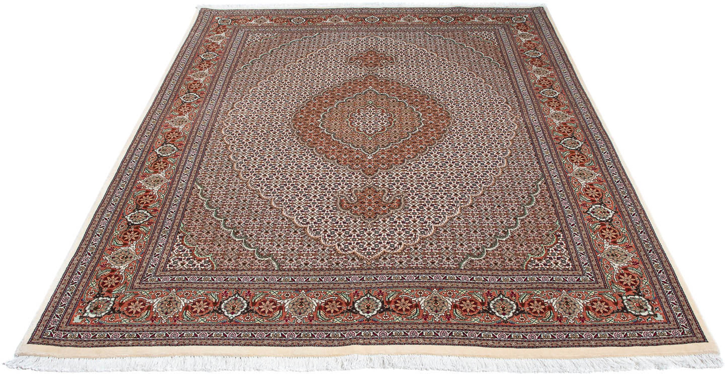 morgenland Orientteppich »Perser - Täbriz - 203 x 153 cm - beige«, rechteck günstig online kaufen