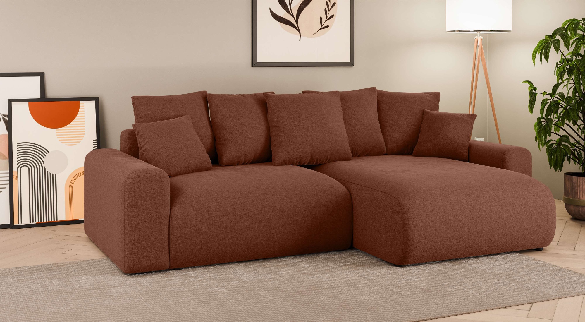 Home affaire Ecksofa »LAKESIDE klein mit Bettfunktion und Bettkasten, B/T/H günstig online kaufen