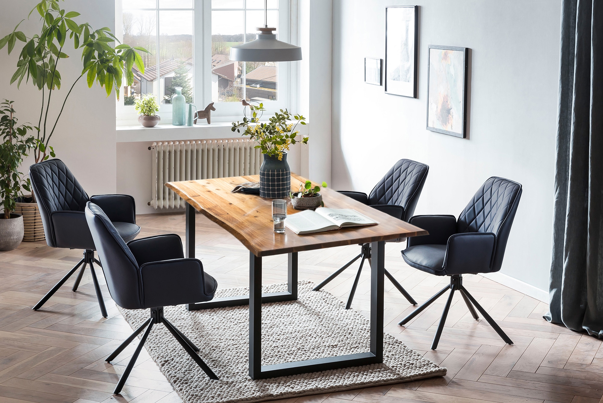SalesFever Essgruppe, (Set, 5 tlg.), Stühle mit 360 Grad Drehplatte unter d günstig online kaufen