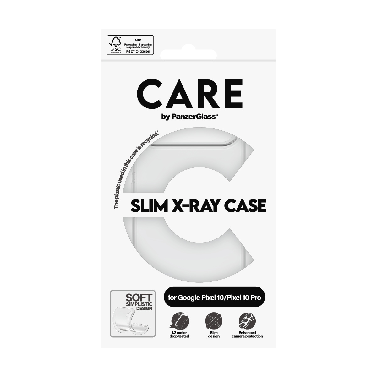 CARE by PanzerGlass Handyhülle »Slim X-Ray Case für Google Pixel 10/10 Pro«, Backcover, Schutzhülle, Handyschutzhülle, Case, Schutzcase, stoßfest