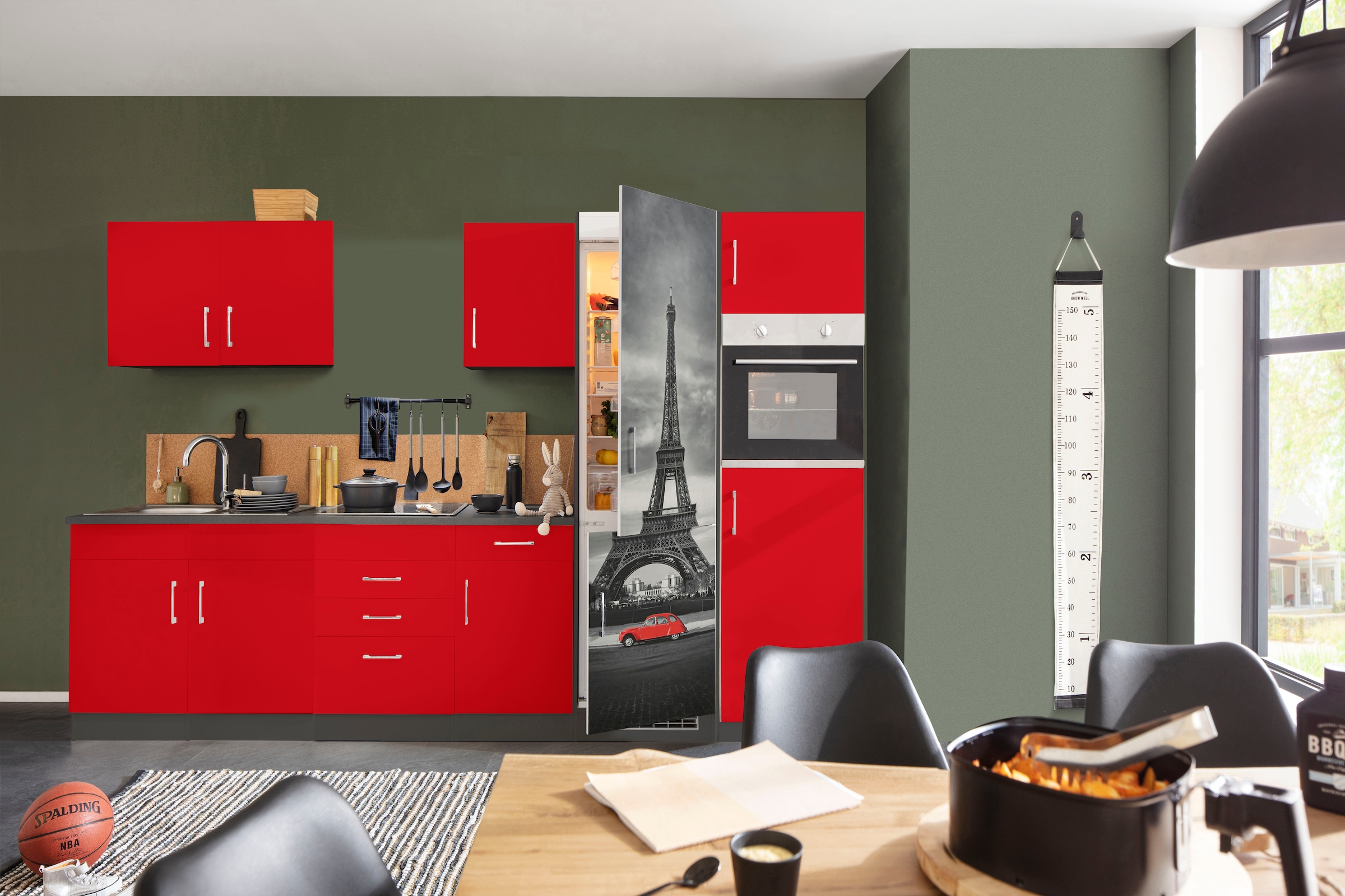 HELD MÖBEL Küchenzeile »Paris«, ohne E-Geräte, Breite 330 cm