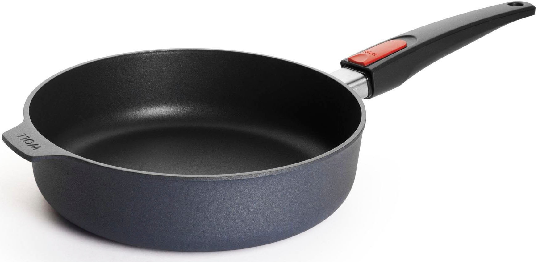 WOLL MADE IN GERMANY Schmorpfanne »Diamond Lite«, Aluminium, (Set, 3 tlg.), Induktion, inkl. Pfannenwender, abnehmbarer Stiel, Made in Germany