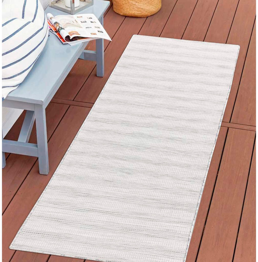 Carpet City Outdoorteppich »PALM3471«, rechteckig, 5 mm Höhe, Wetterfest & UV-beständig, für Balkon, Terrasse, Küche, flach gewebt