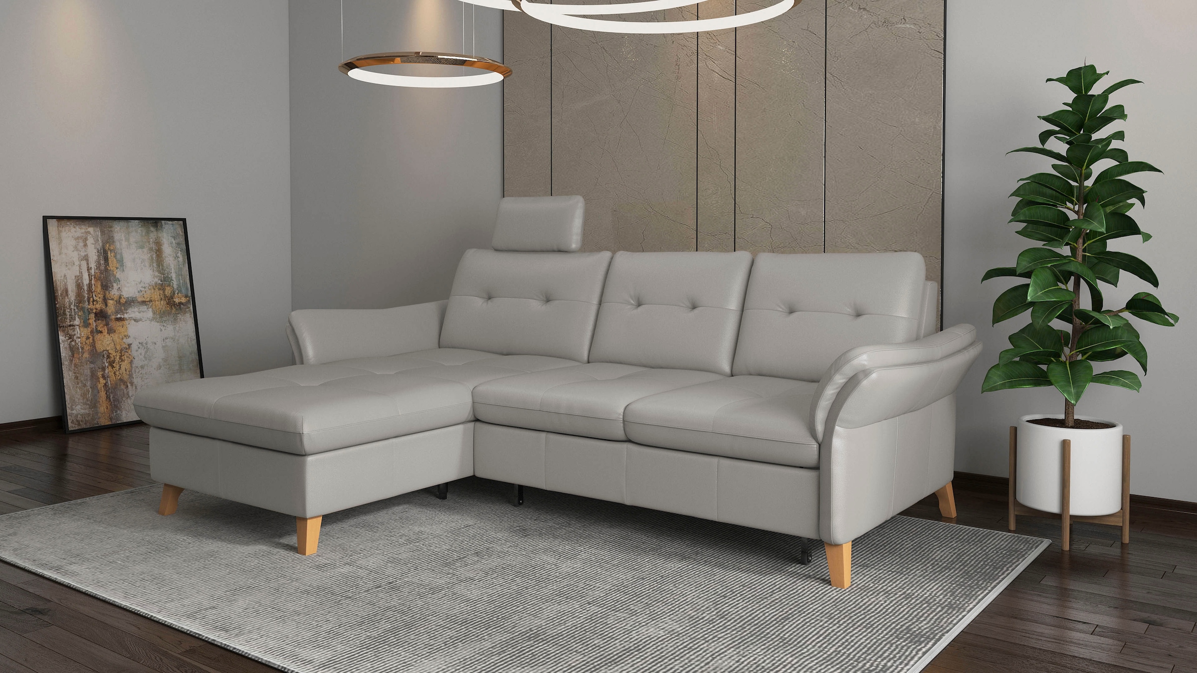 sit&more Ecksofa »Göteborg«, Sitztiefenverstellung und Federkern, wahlweise günstig online kaufen