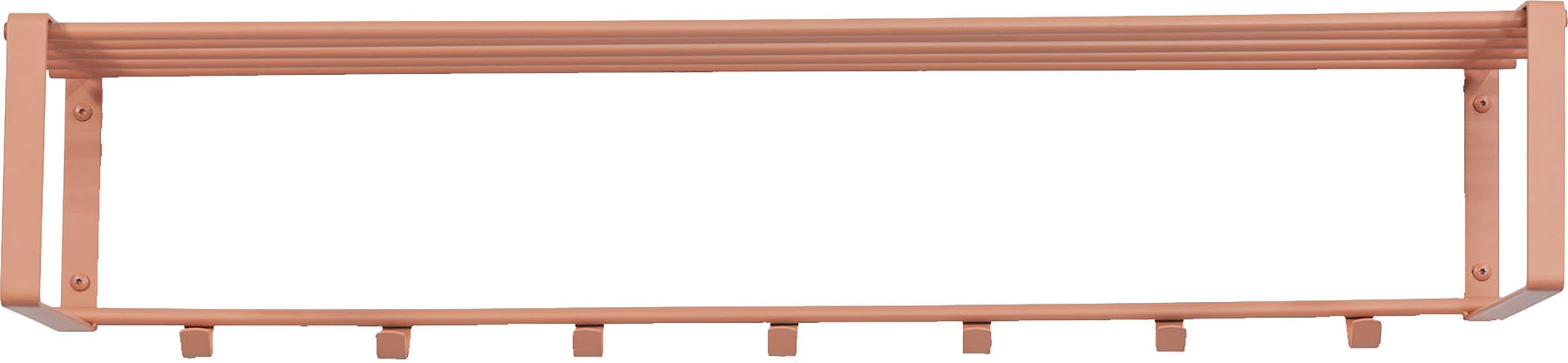 Spinder Design Garderobenleiste »REX« Wandgarderobe aus Stahl mit Hutablage günstig online kaufen