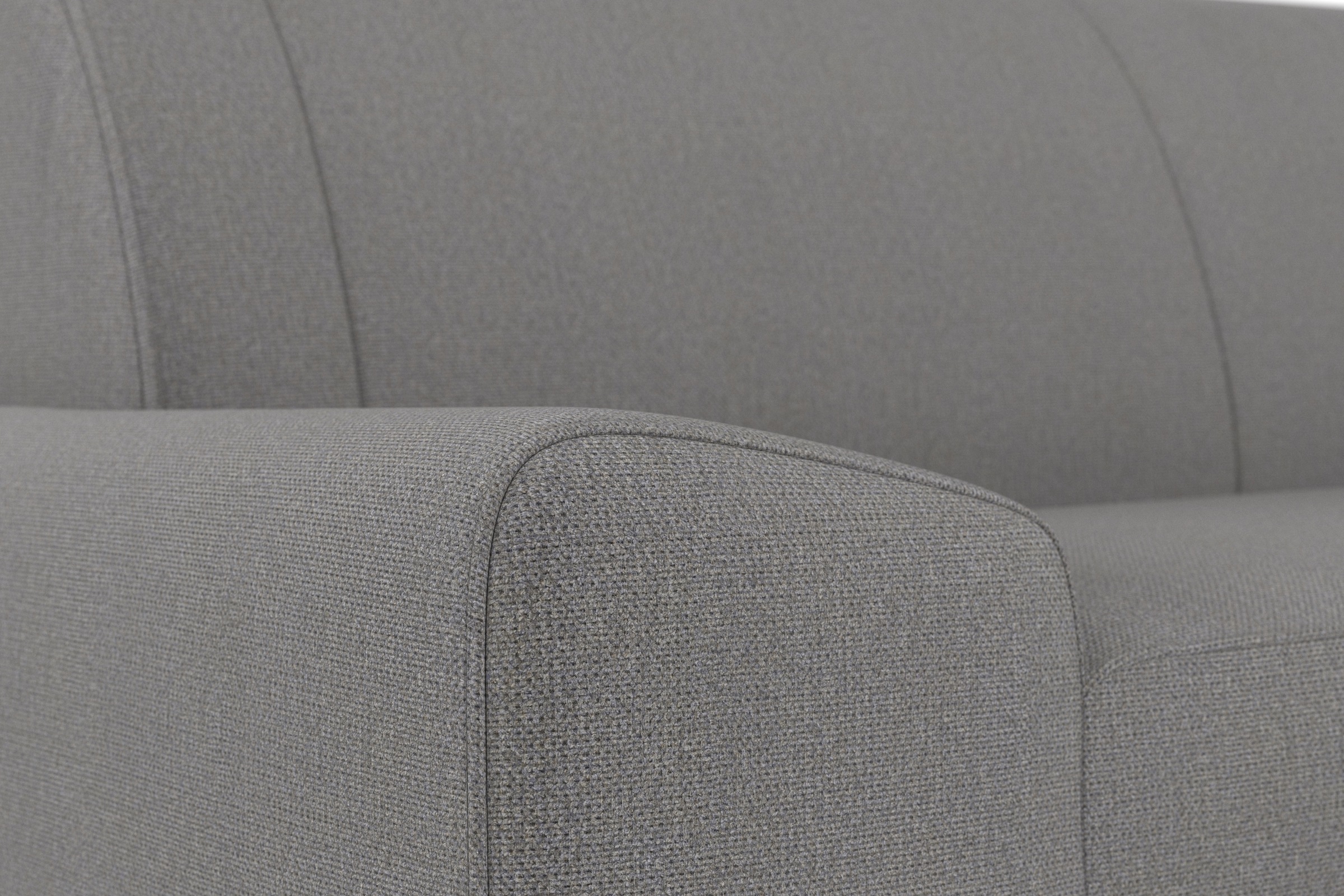 DOMO collection Ecksofa »Anzio L-Form, whlw. Bettfunktion, Federkern, hochwertig, Breite 271 cm«, Mit Bettfunktion, Recamiere rechts, Chenille-Struktur, grau