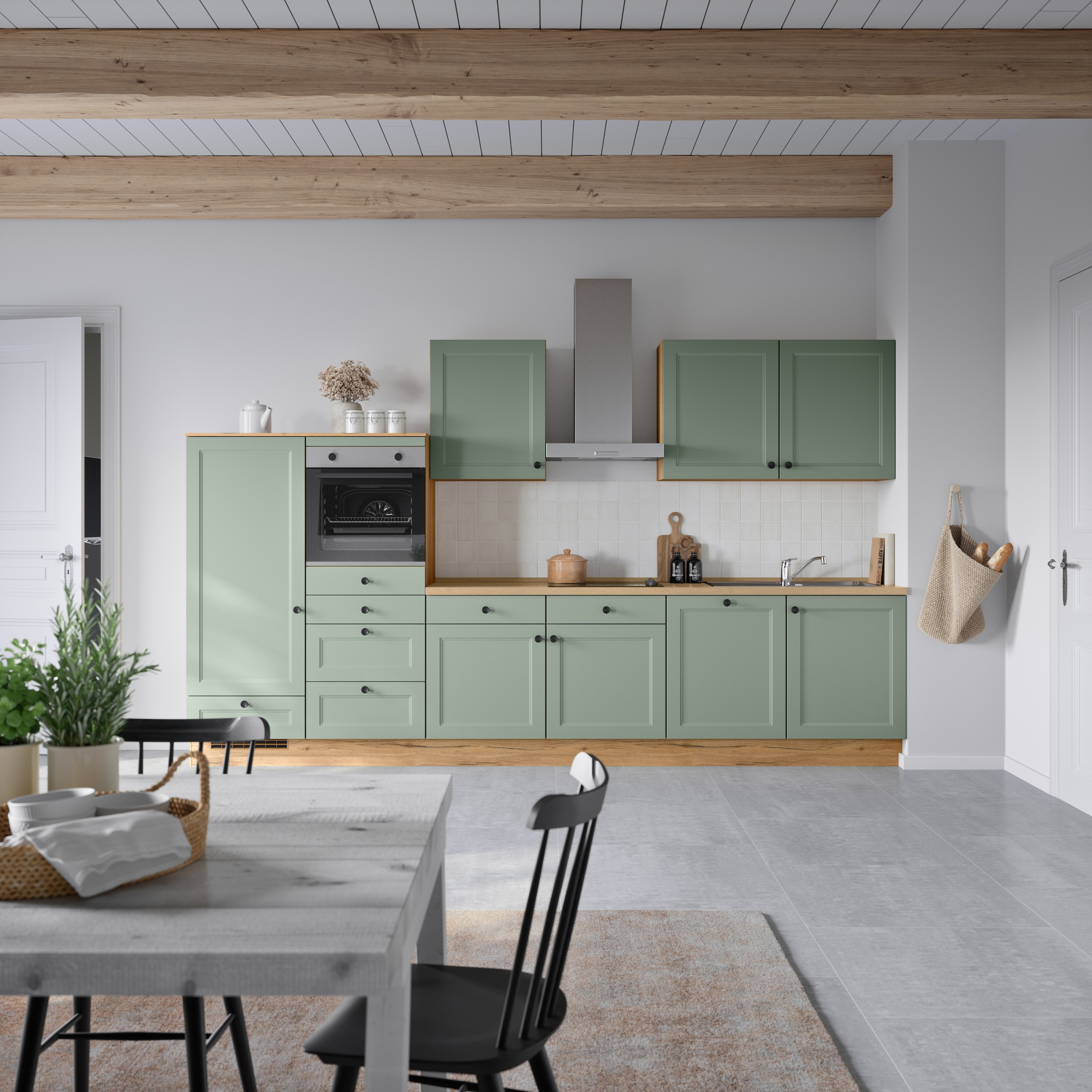 nobilia® Küchenzeile »"Cascada I"«, vormontiert, Ausrichtung wählbar, Breite 360 cm, wahlw. mit E-Geräten
