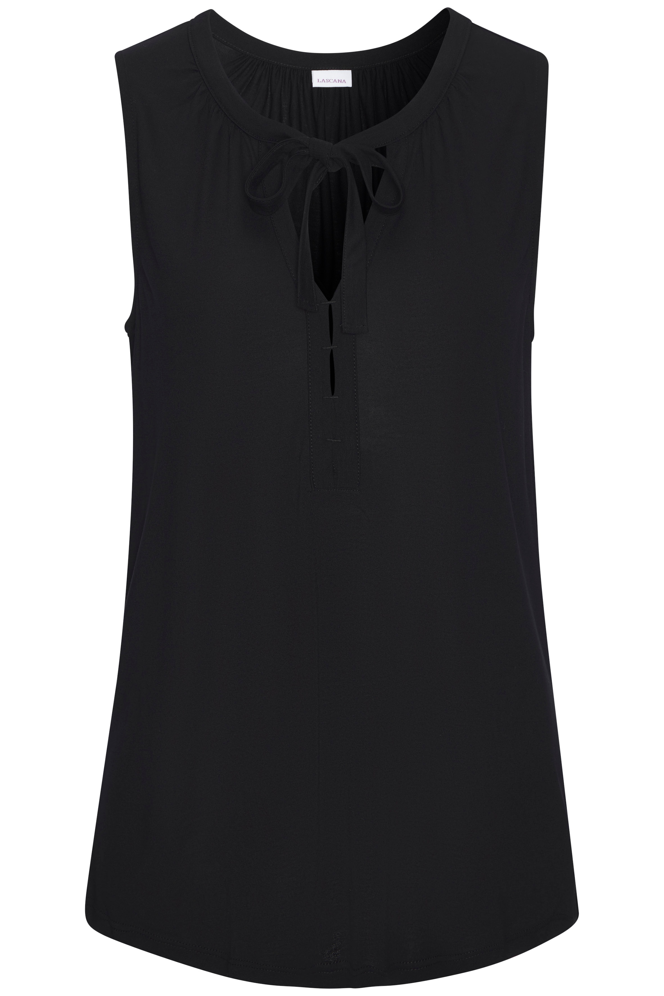 LASCANA Tanktop mit Bändern am Ausschnitt, lockeres Jerseytop