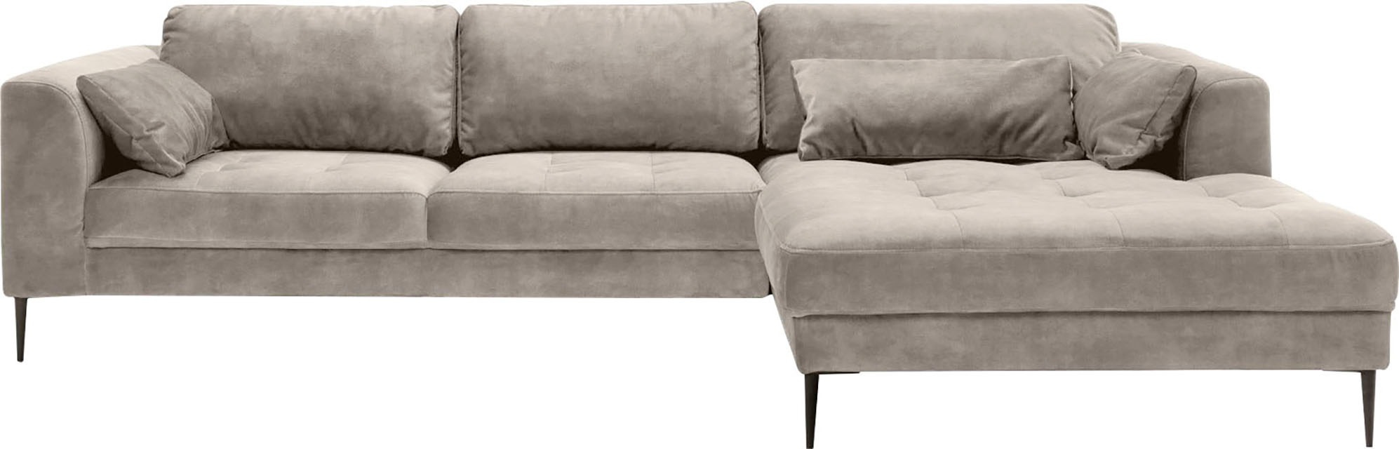 TRENDMANUFAKTUR Ecksofa »Luzi, wahlweise mit Schlaffunktion & Bettkasten. OTTOs Choice, L-Form«, Designsofa mit tollem Sitzkomfort, Metallfüße schwarz, Breite 280 cm