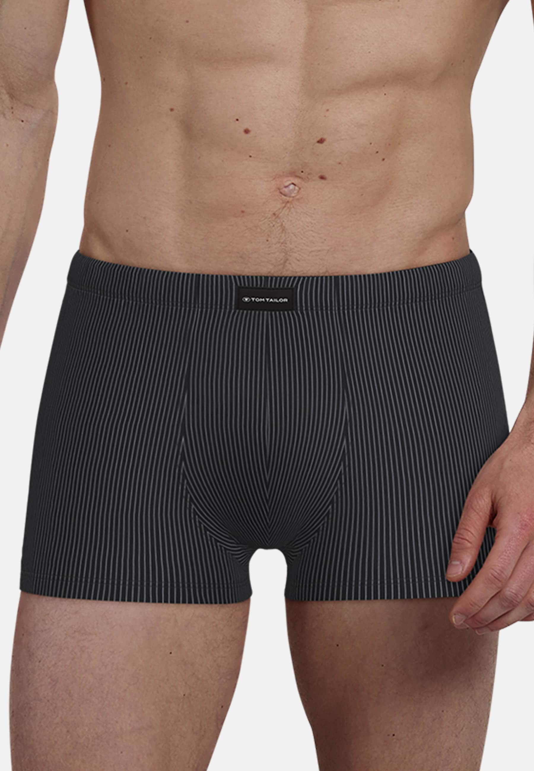 TOM TAILOR Boxershorts »Alaska« Packung, 2er Pack, 2 bequem, weich, eng, Streifendesign, Logo, breiter Bund