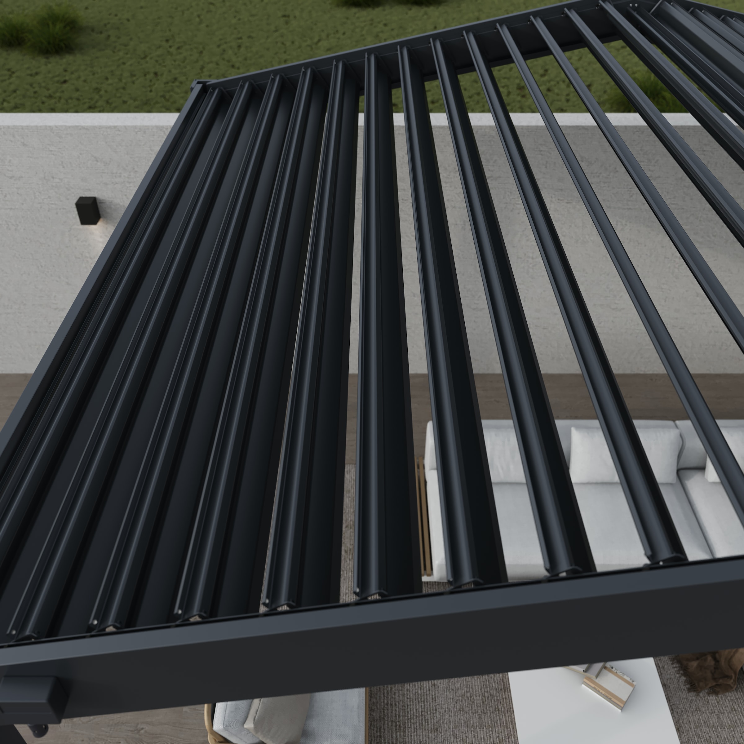 Paragon Pergola »mit Lamellendach Icon 1013 Anthrazit« Mit verstellbaren Aluminiumlamellen