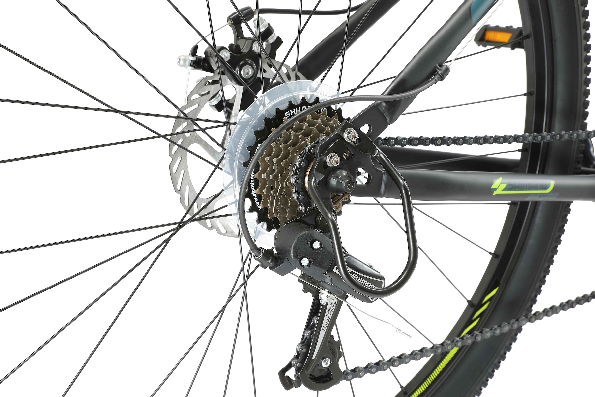 Bikestar Mountainbike, 21 Gang, Shimano, RD-TY300 Schaltwerk, Kettenschaltung, für Damen und Herren, Kettenschaltung