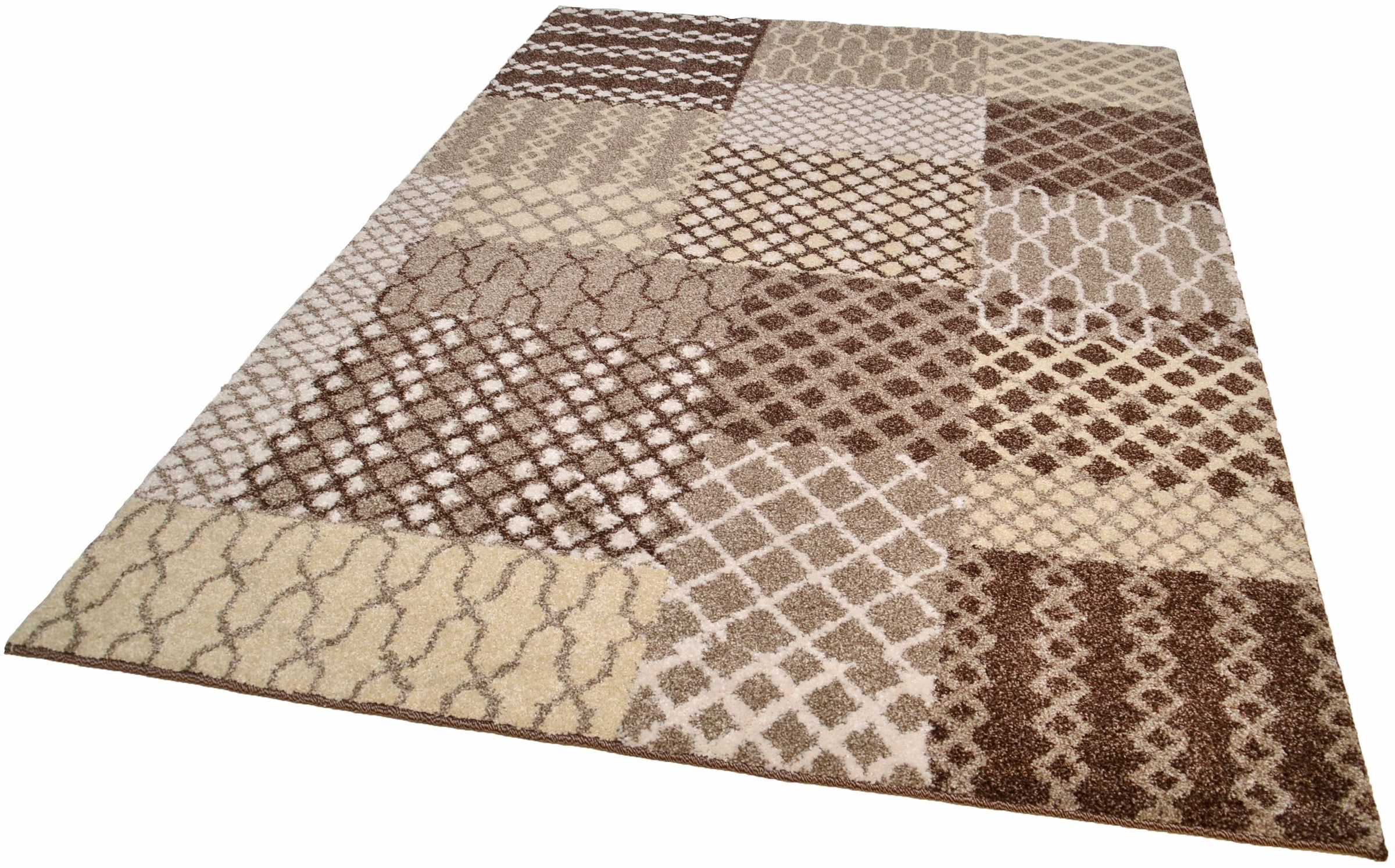 TOM TAILOR Teppich »PATTERN PATCH«, rechteckig, 12 mm Höhe, Wohnzimmer