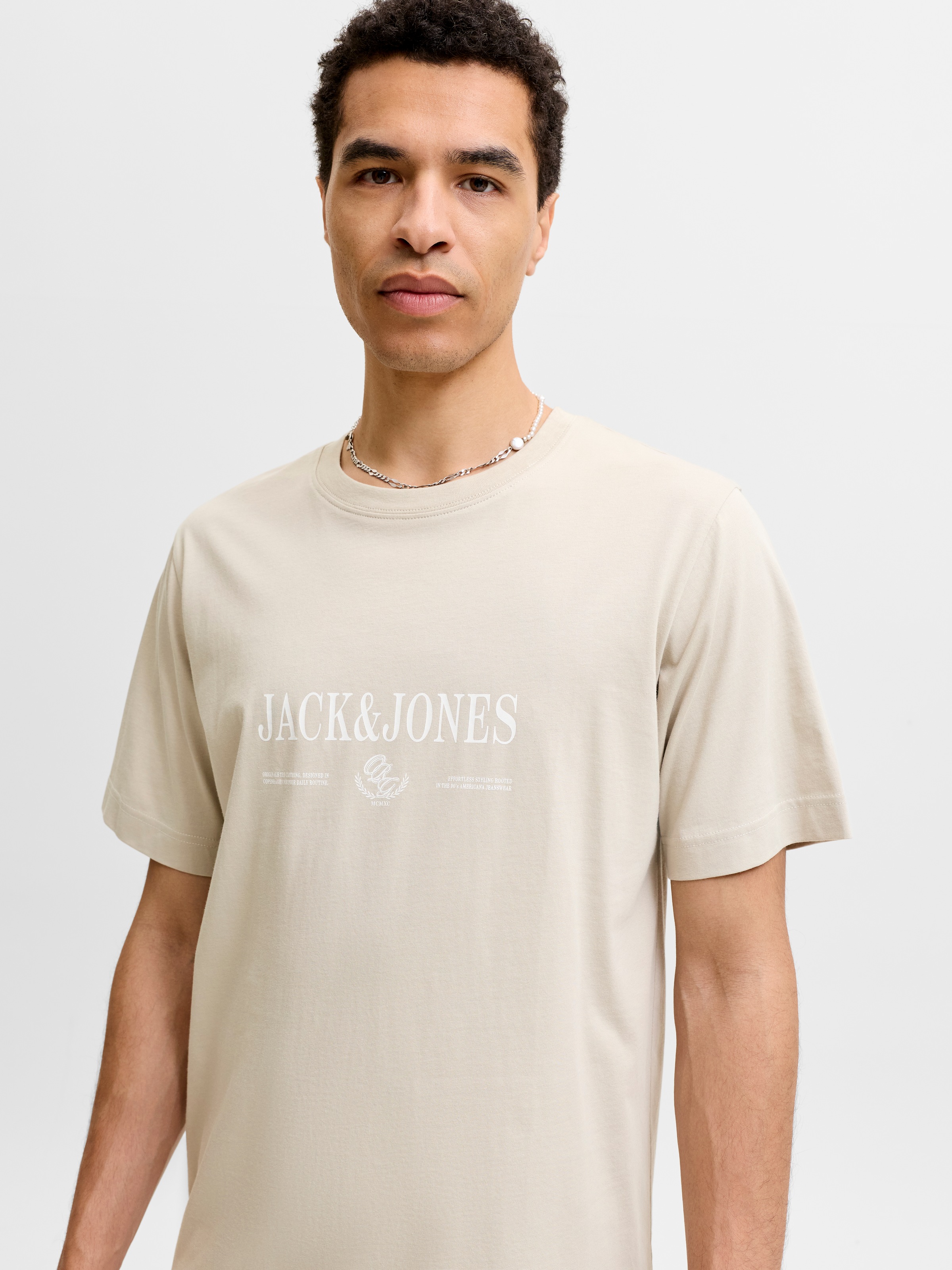 Jack & Jones T-Shirt »JORFREDERIKSBERG BRANDING TEE SS CN FST« Baumwolle, regular fit