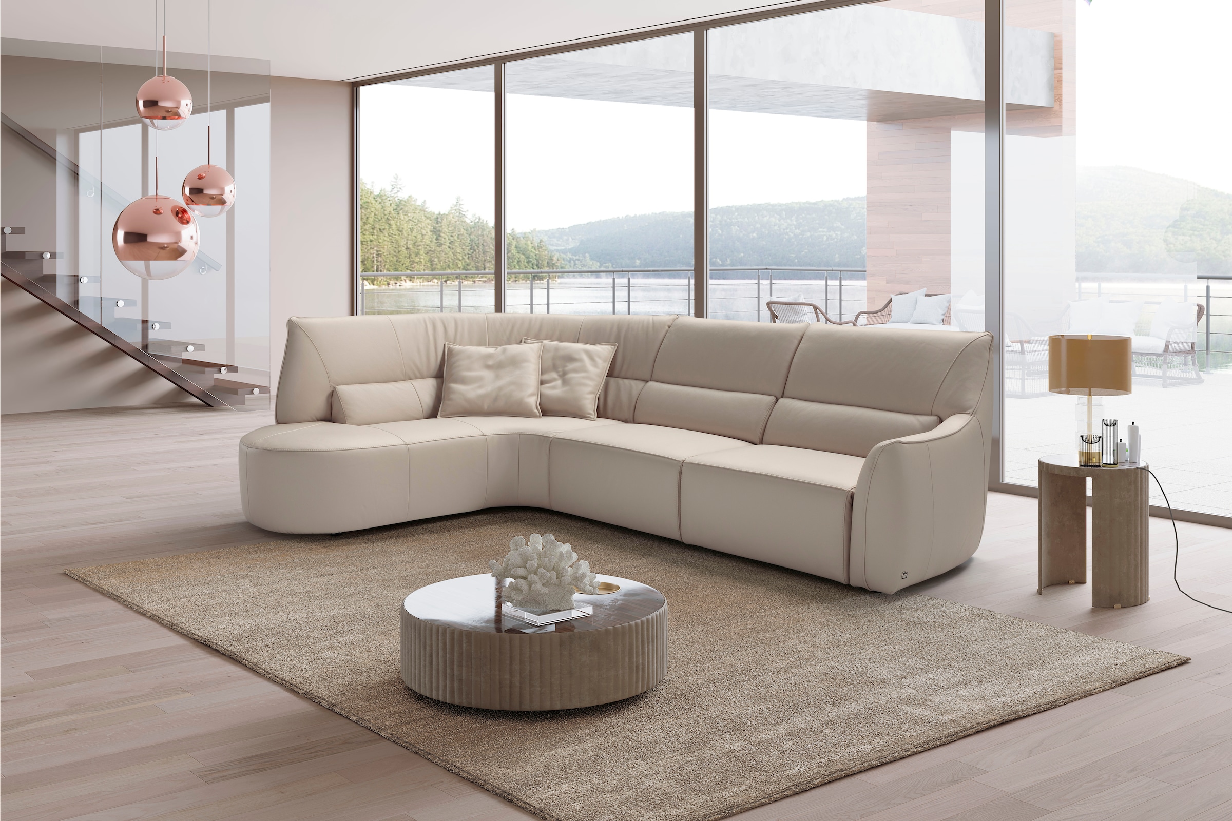 Egoitaliano Ecksofa »Puffy, extravagant & edel, Retro Designsofa, hoher Sit günstig online kaufen