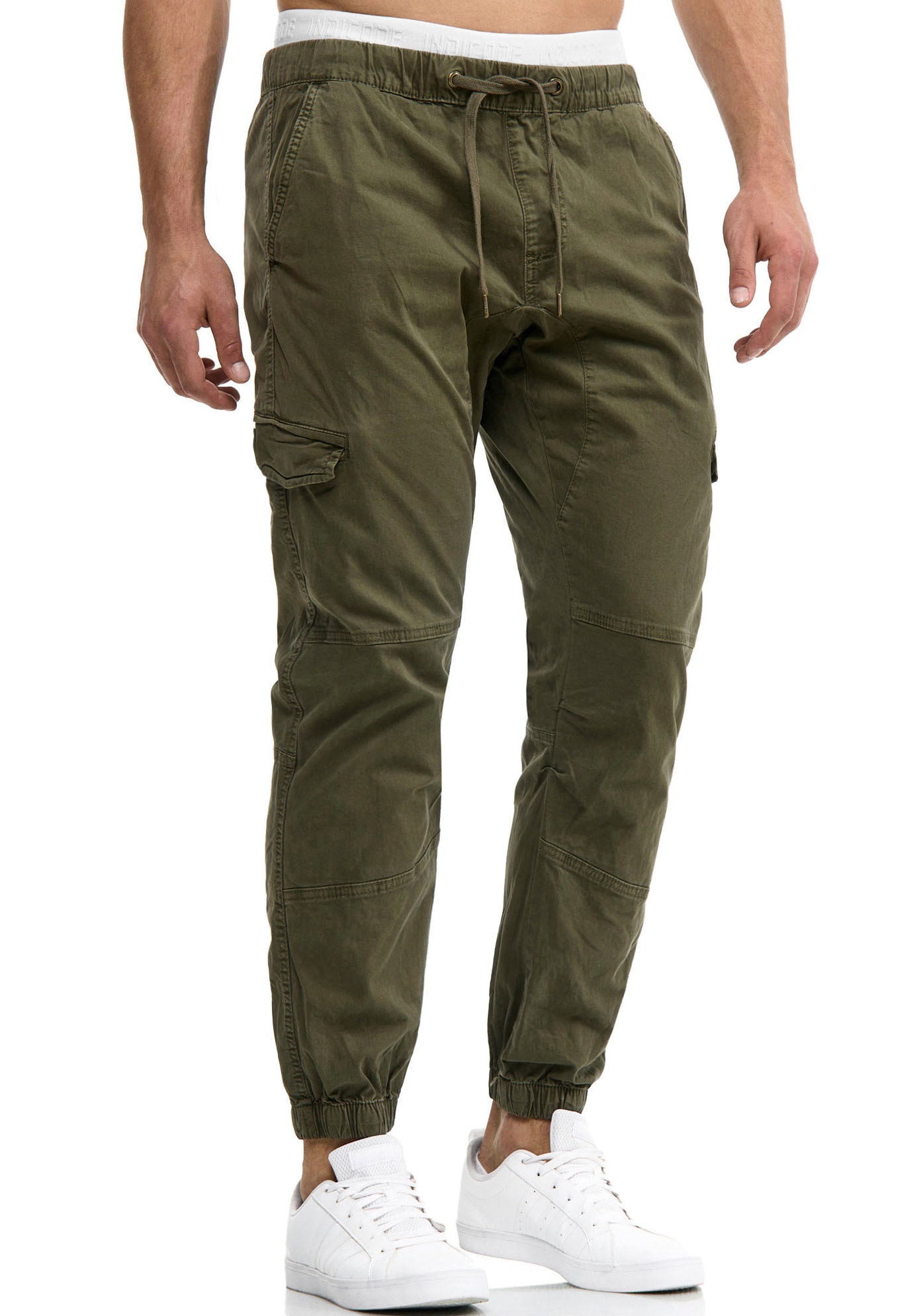 Indicode Cargohose »INLevi«, mit seitlichen Cargotaschen und elastischen Bündchen