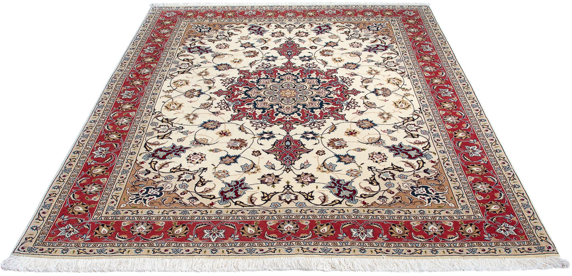 morgenland Orientteppich »Perser - Täbriz - Royal - 198 x 154 cm - beige«, günstig online kaufen