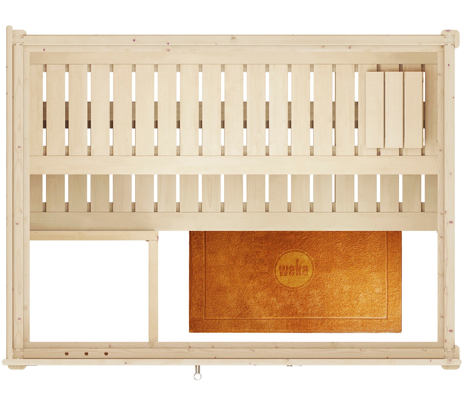 weka Sauna »Massivholzsauna BERGEN 1« Blockbohlen, Fensterelement, moderne Ganzglastür