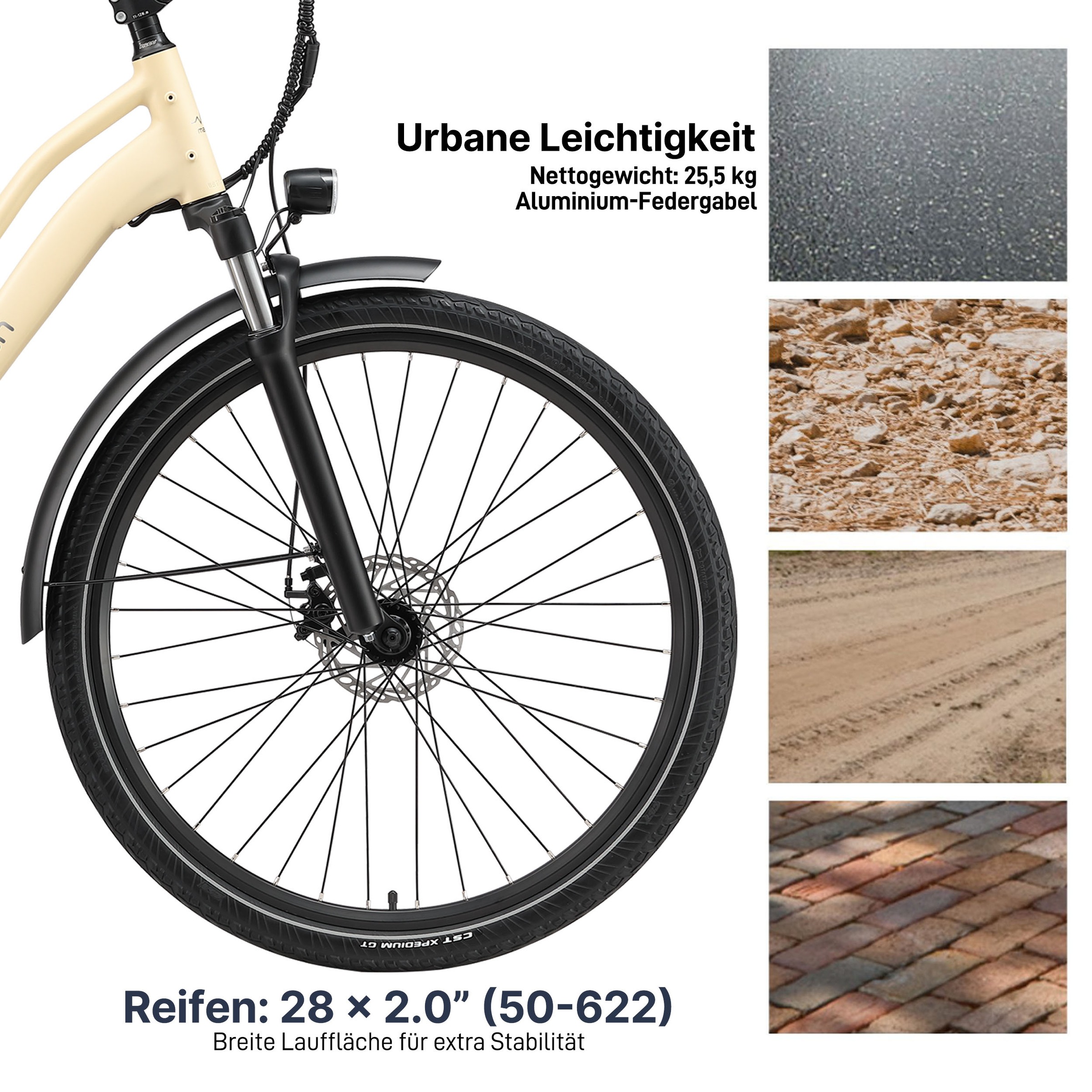 Maxtron »Maxtron Urban 7 E-Citybike 28 Zoll« 7 Gang Shimano Altus Schaltwerk Kettenschaltung Heckmotor 250 W Packung,  Tiefeinsteiger für Damen