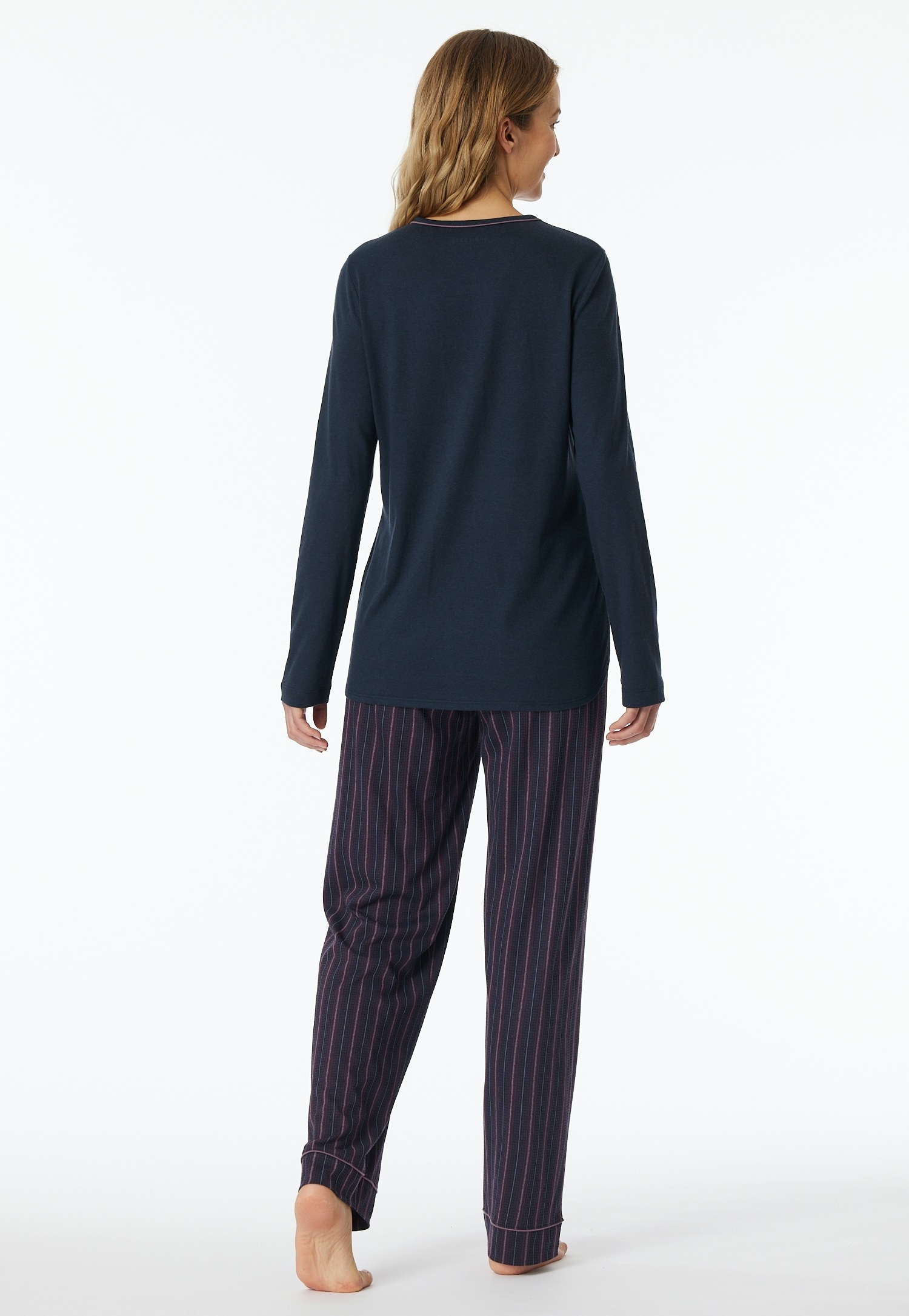 Schiesser Schlafanzug »Comfort Nightwear«, (2 tlg.), mit cooler Muster-Hose